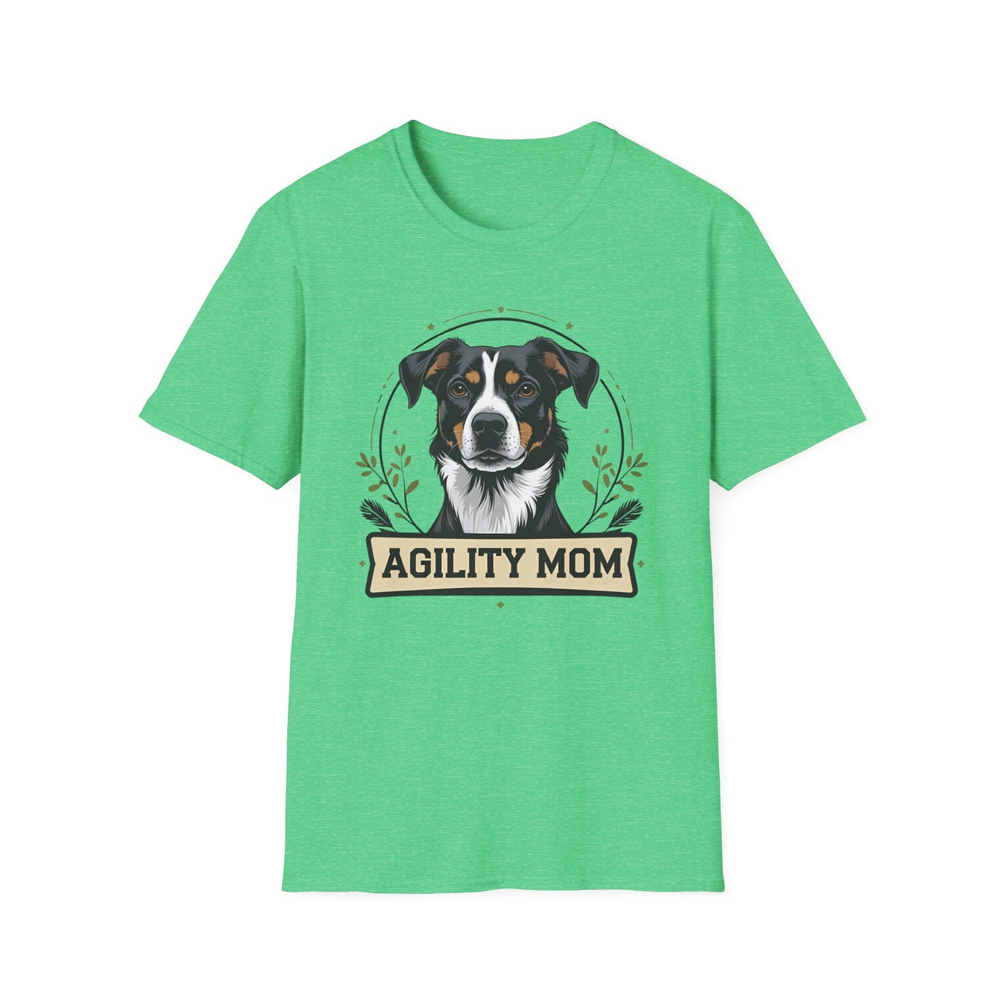 Agility Mom Unisex Softstyle T-Shirt | Perfect Gift for Dog Lovers, Pet Moms, Agility Enthusiasts, Women’s Dog Apparel, Casual Wear