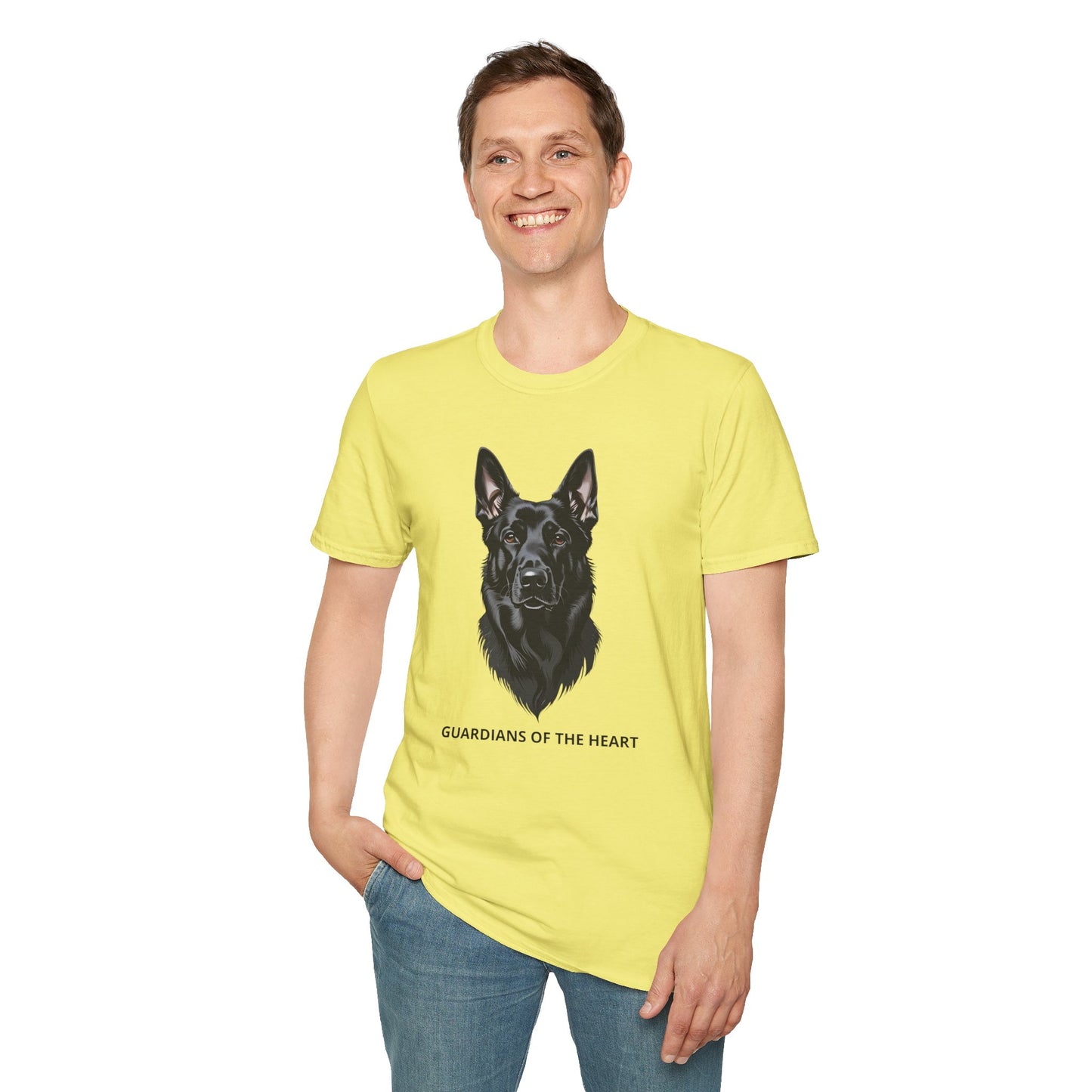 Guardians of the Heart Black German Shepherd T-Shirt, Dog Lover Shirt, Pet Memorial Tee, Unisex Animal T-Shirt, Gift for Dog Owners