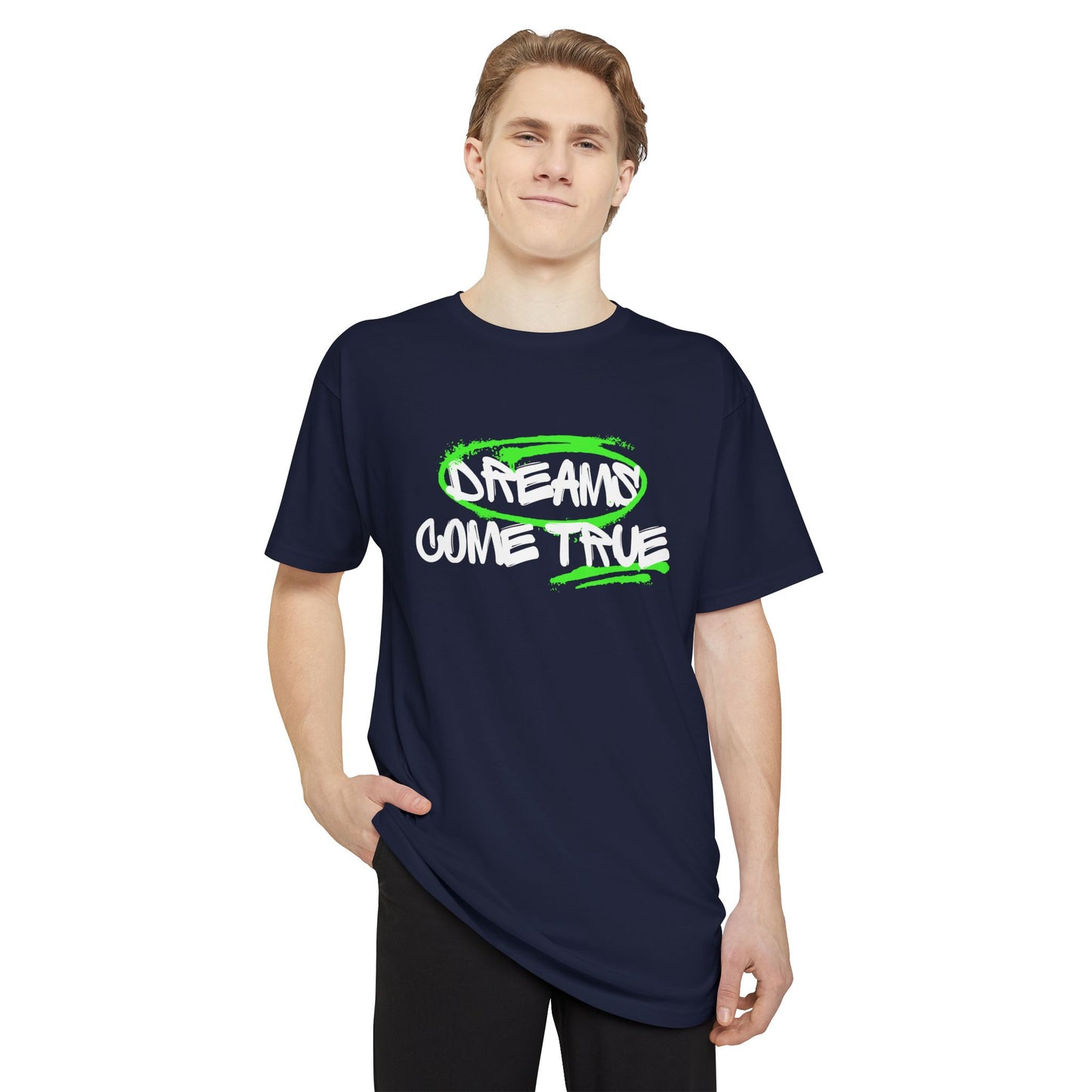 Dreams Come True Unisex Long Body Urban Tee - Relaxed Fit Graphic Tee for Casual Wear, Streetwear, Gift for Dreamers, Motivational