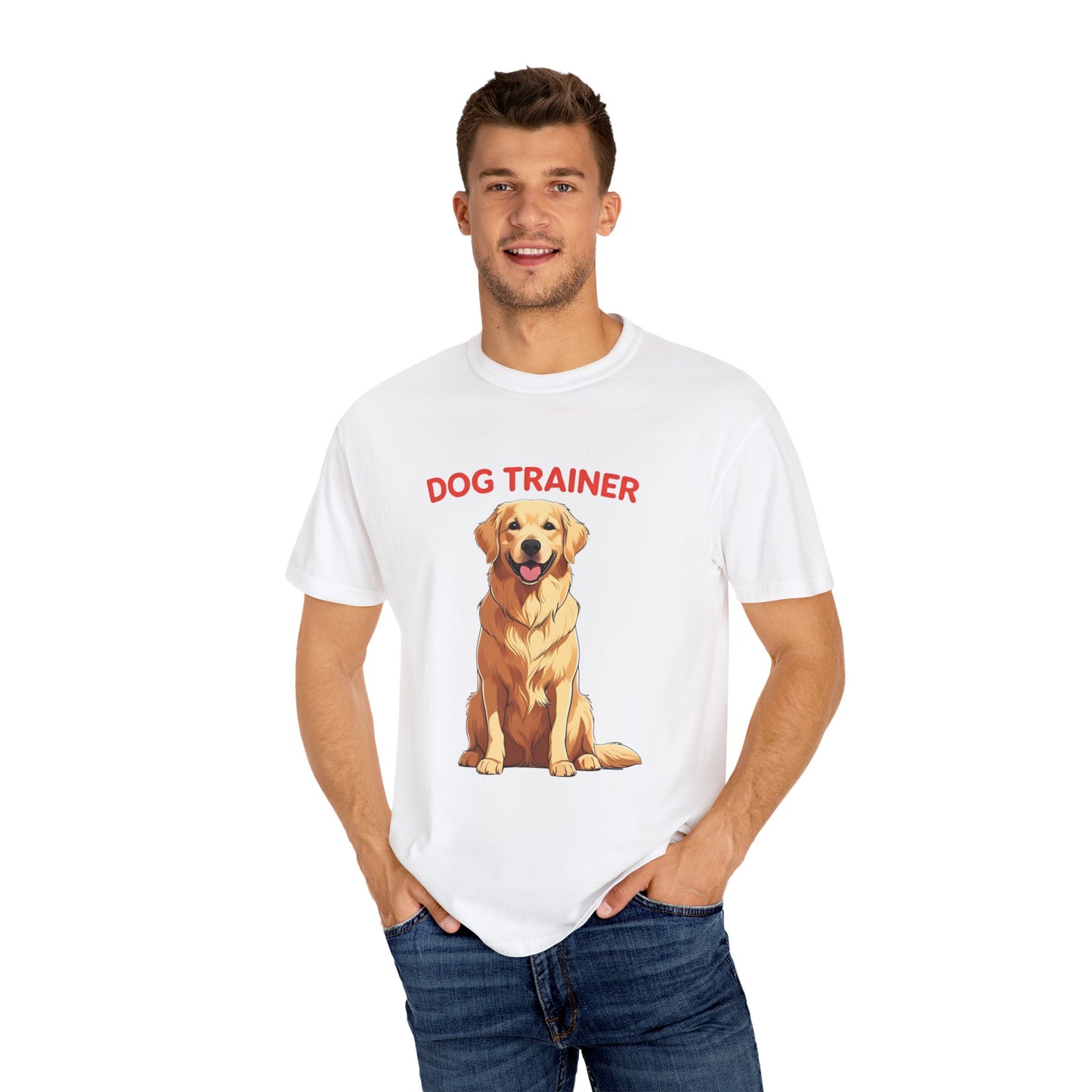 Dog Trainer Unisex Garment-Dyed T-Shirt | Perfect Gift for Dog Lovers, Pet Owners, Trainers, Birthdays, and Everyday Use