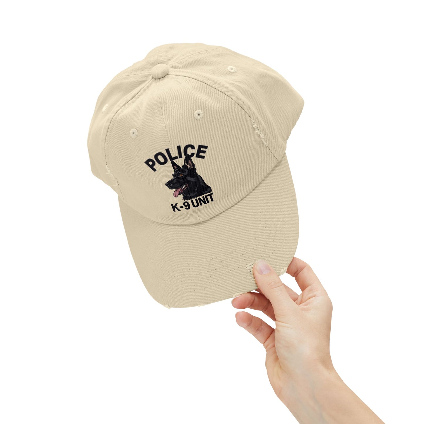 K-9 Unit Police Hat Featuring German Shepherd | Stylish Unisex Distressed Cap | Dog Lover Gift