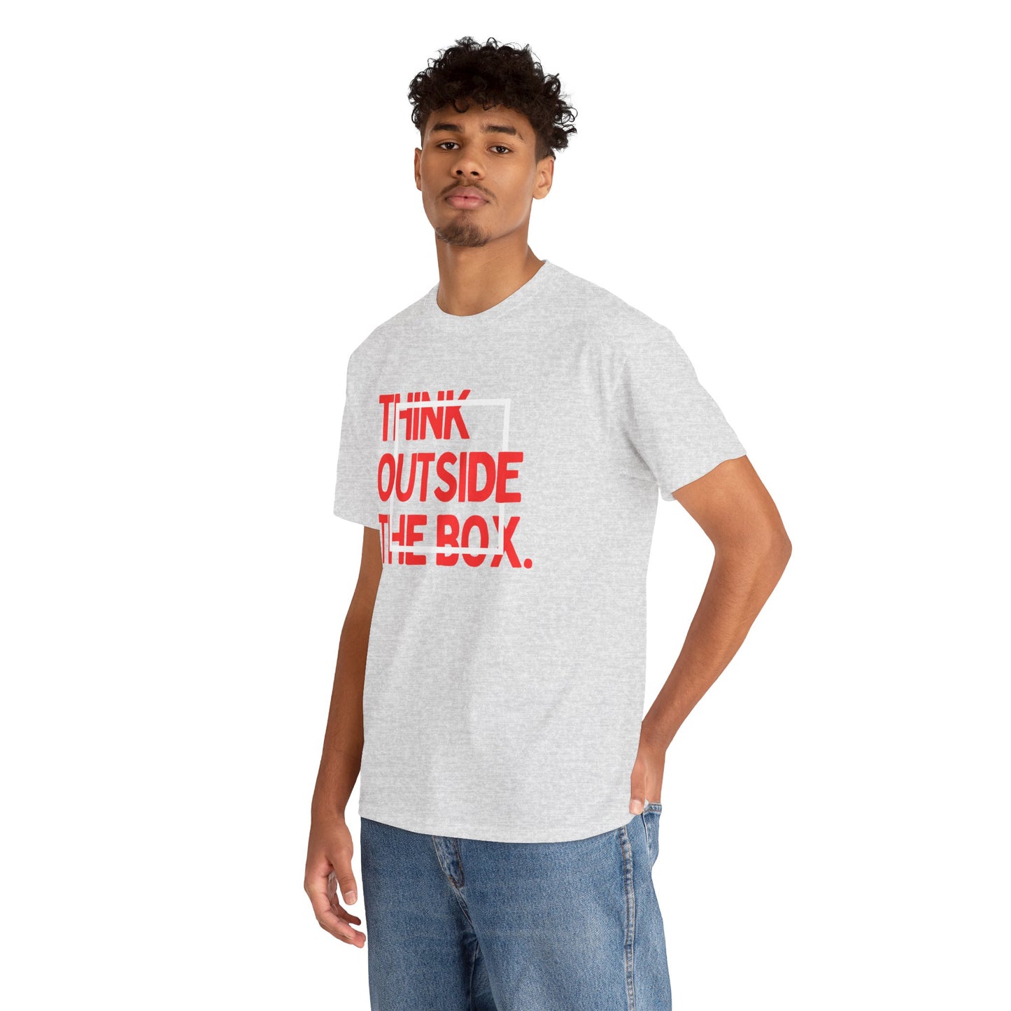 Creative Thinking Unisex Cotton Tee - Thin Out of Box, Inspirational Shirt, Motivational Gifts, Trendy Top for All Occasions, Perfect for Dreamers