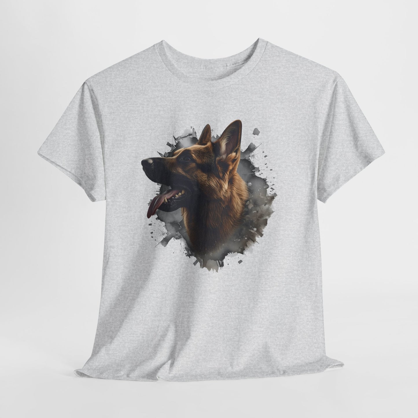 German Shepherd Lover Tee With 3D Design, Unisex Cotton Shirt, Dog T-Shirt, Pet Lovers Gift, Animal Enthusiast Apparel