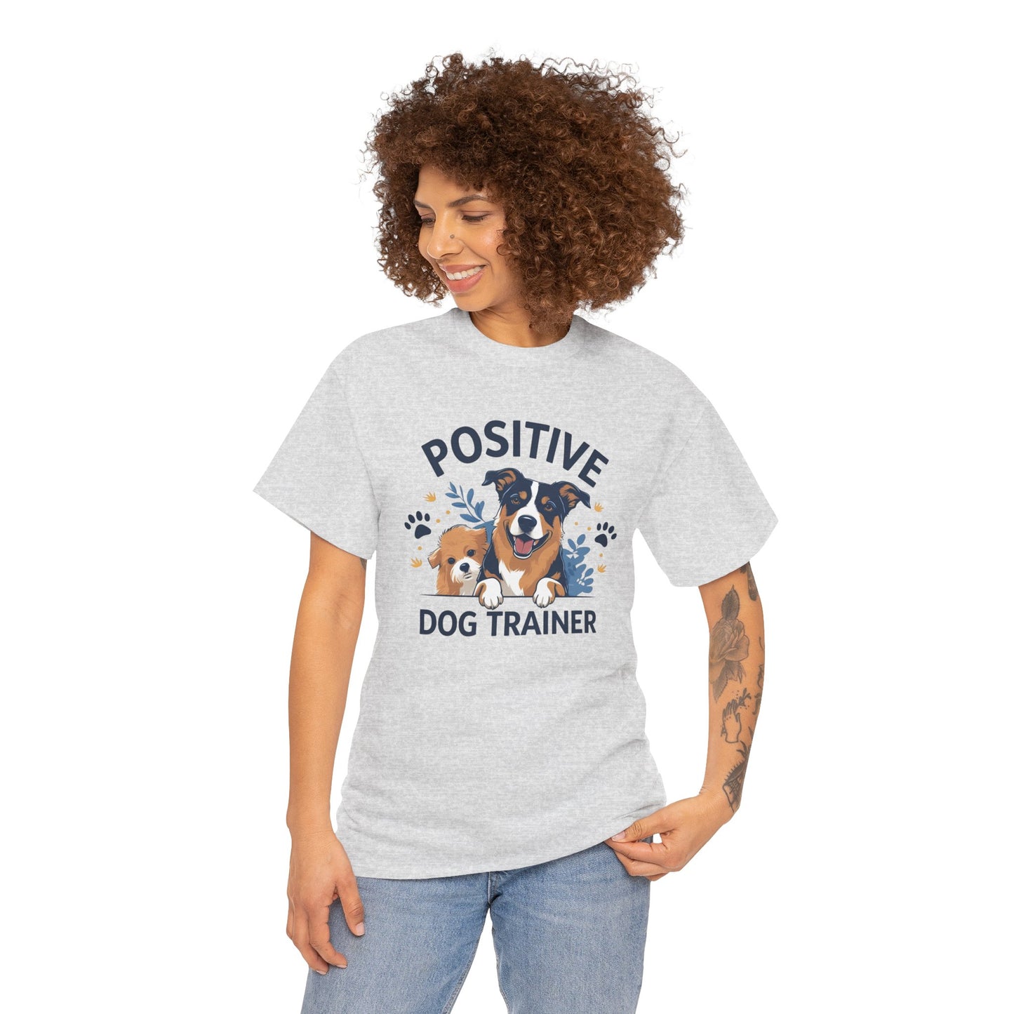 Positive Dog Trainer Tee, Dog Lover Gift, Unisex Cotton T-Shirt, Pet Training Apparel, Animal Care, Casual Dog Shirt