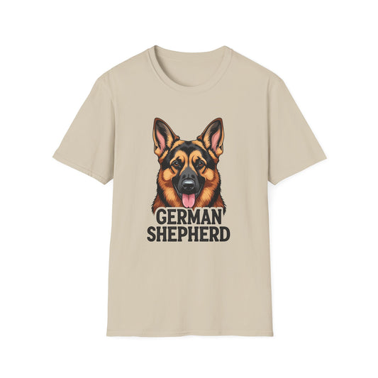 German Shepherd Unisex T-Shirt, Dog Lover Gift, Pet Parent Apparel, Cute Animal Shirt, Birthday Gift Idea, Casual Wear