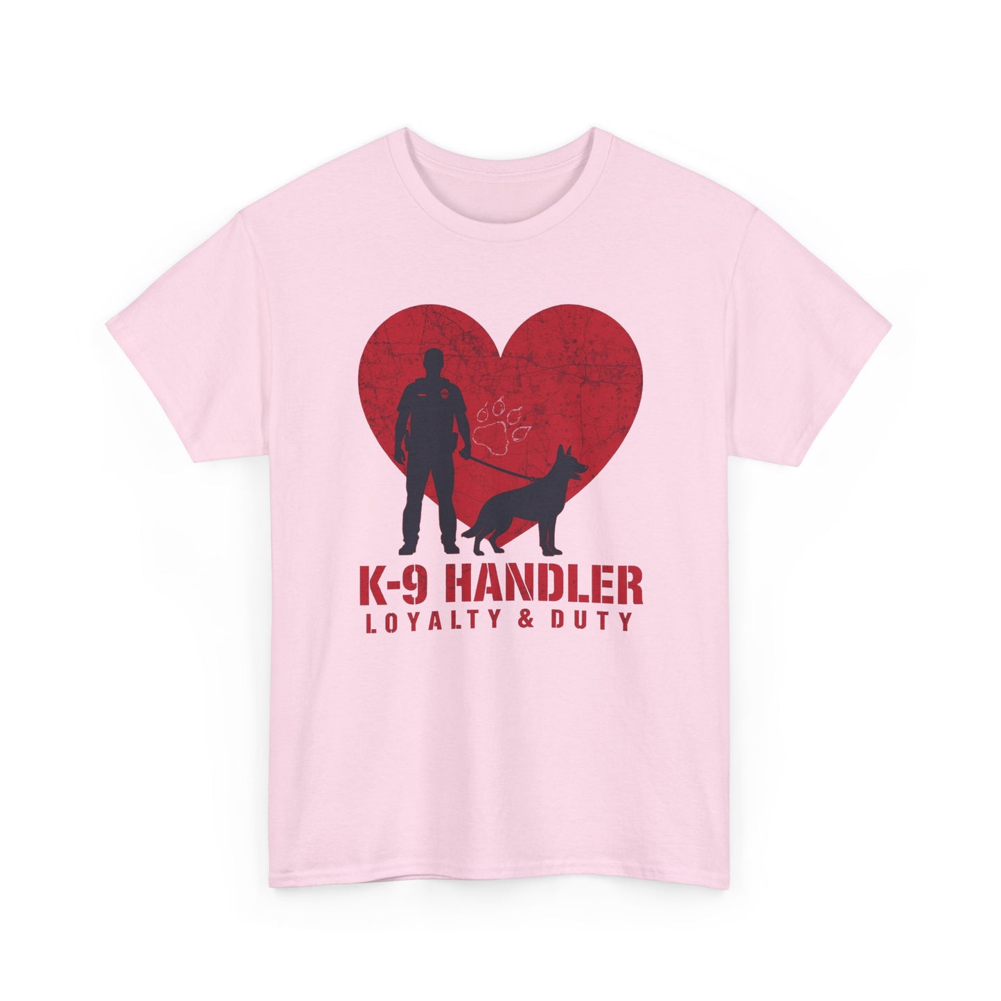 K-9 Handler Heavy Cotton Tee - Loyalty & Duty Shirt, Dog Lover Gift