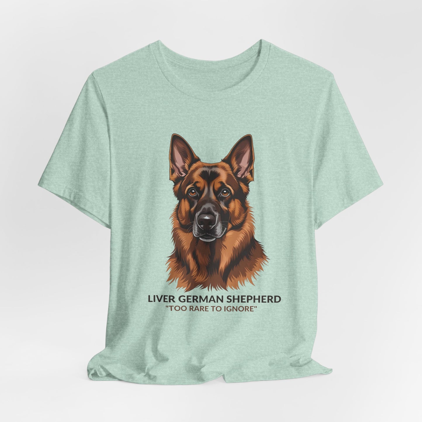 Liver German Shepherd Dog Lover Tee - To Rare To Ignore | Perfect Gift for Pet Owners, Animal Lover Merchandise, Casual Wear, Unique Dog Shirt