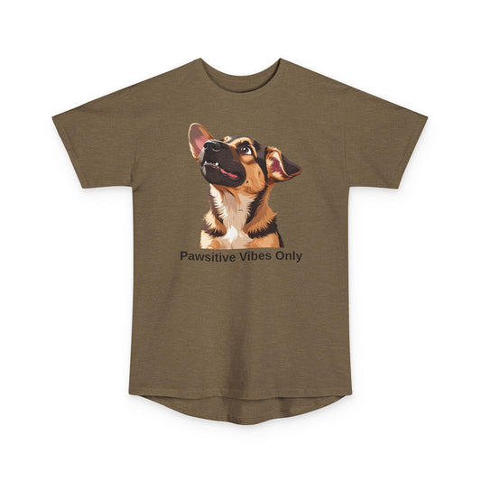 Pawsitive Vibes Only German Shepherd Puppy Urban Tee, Dog Lover Shirt, Casual Everyday Wear, Gift for Animal Lovers, Unique Graphic Tee