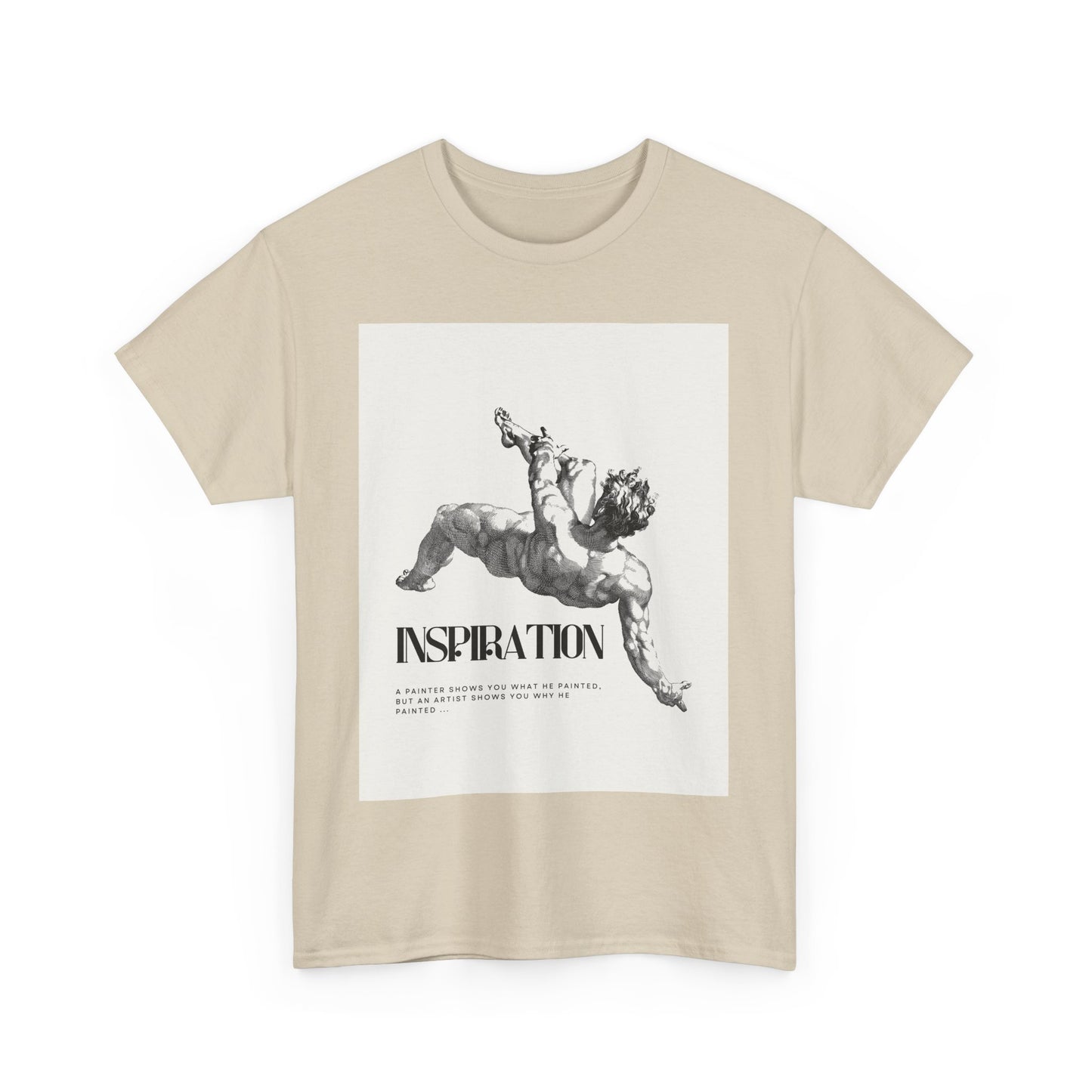 Inspiration Unisex Heavy Cotton Tee, Motivational Shirt, Gift for Artists, Casual Wear, Quote T-Shirt, Birthday Gift