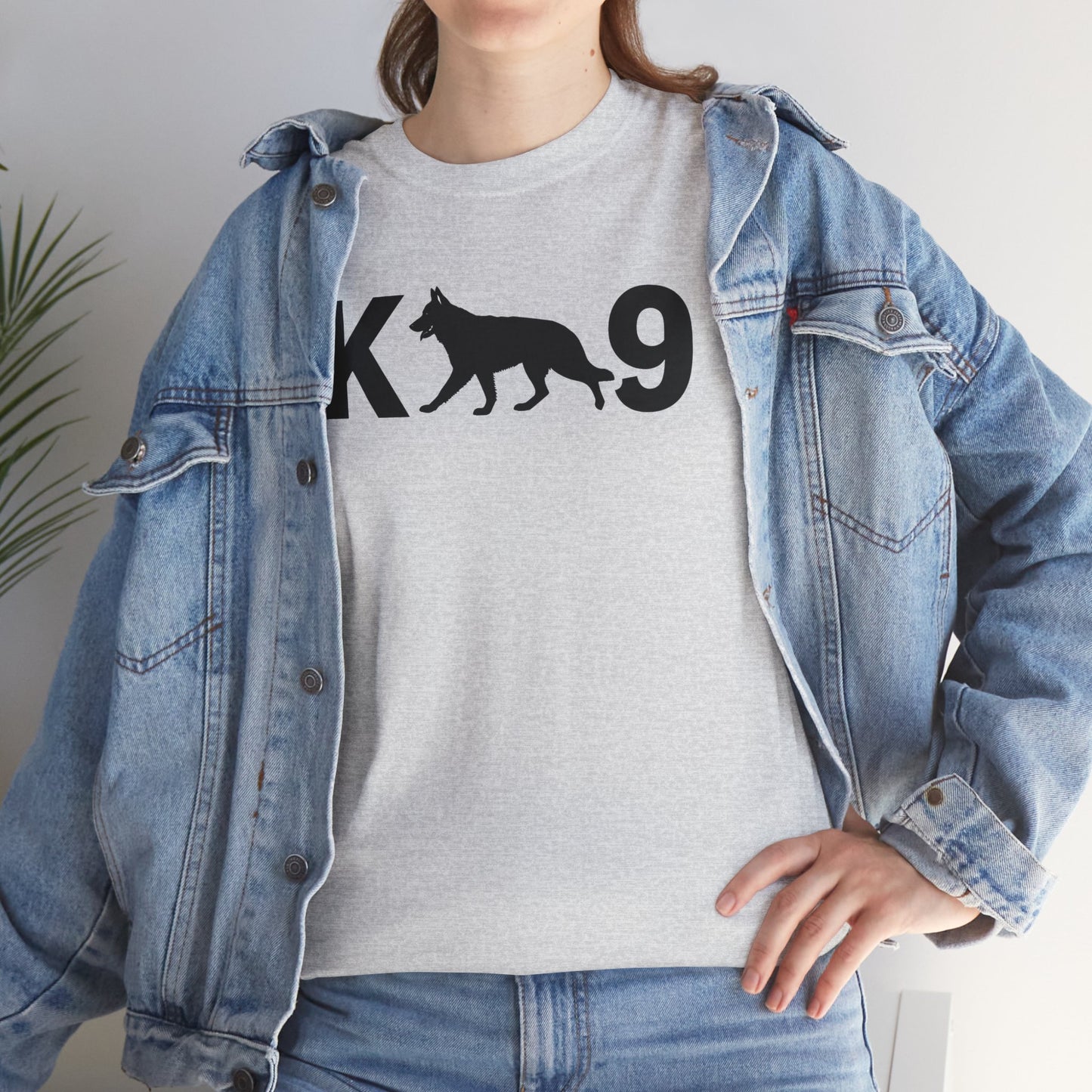 Black German Shepherd K9 Unisex Heavy Cotton Tee - Perfect for Dog Lovers, Pet Owners