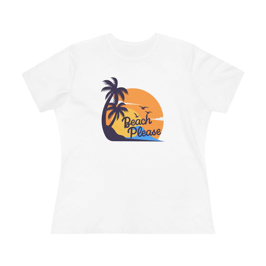 Beach Please Women's Cotton Tee | Summer Vibe, Vacation Style, Beach Ready, Gift for Beach Lovers, Casual Wear