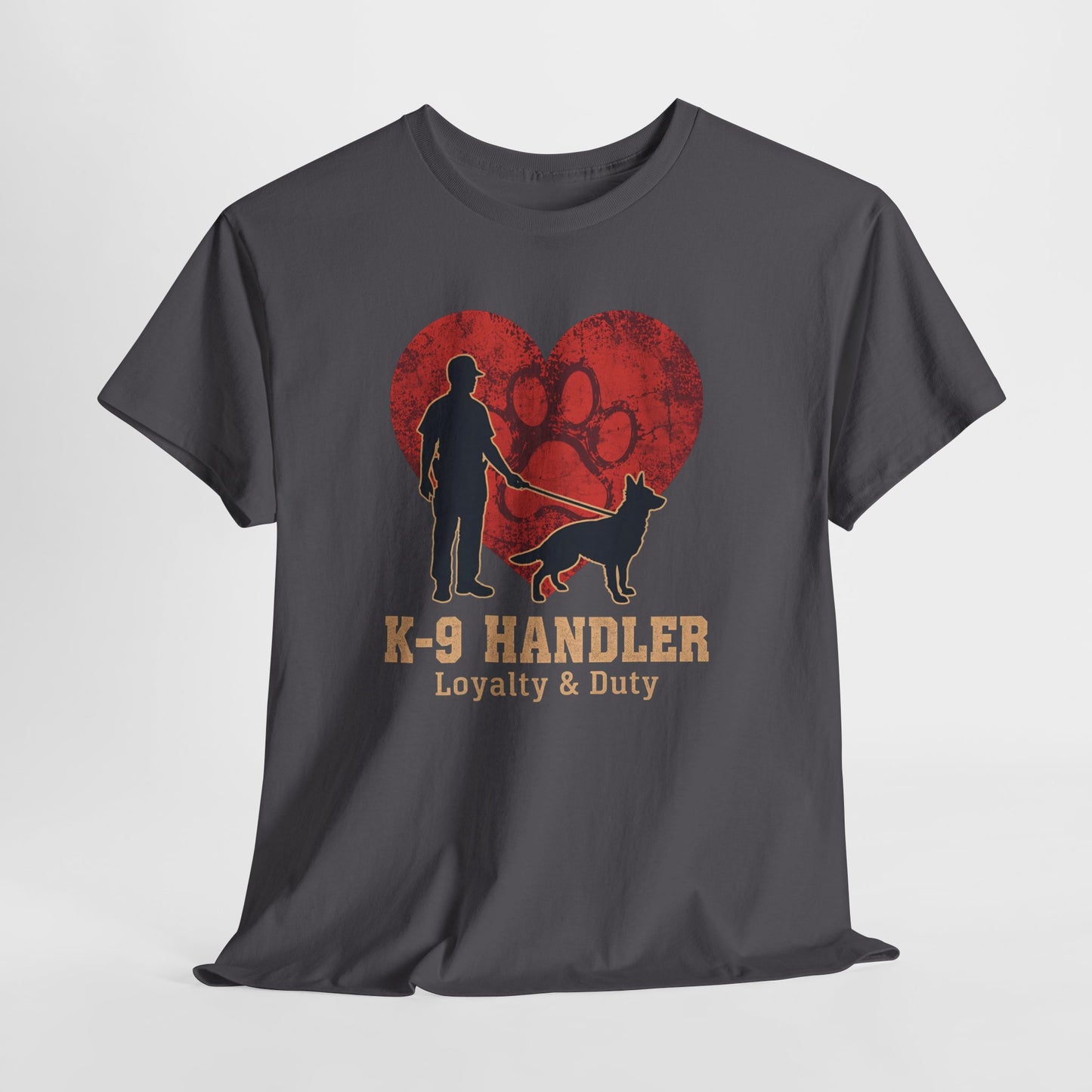 K-9 Handler Heart Tee - Loyalty & Duty, Dog Lover Gift, Pet Owner Apparel