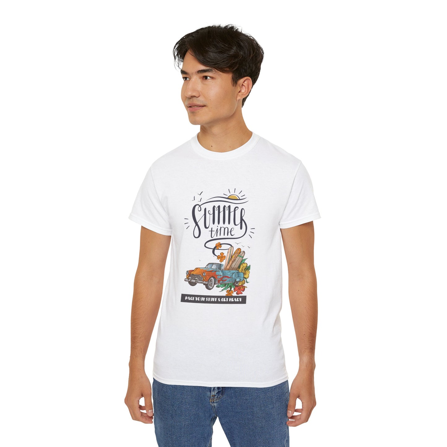 Summer Times Vintage Graphic Tee, Casual Summer Shirt, Beach Day Outfit, Gift for Travel Lovers, Unisex Cotton T-Shirt