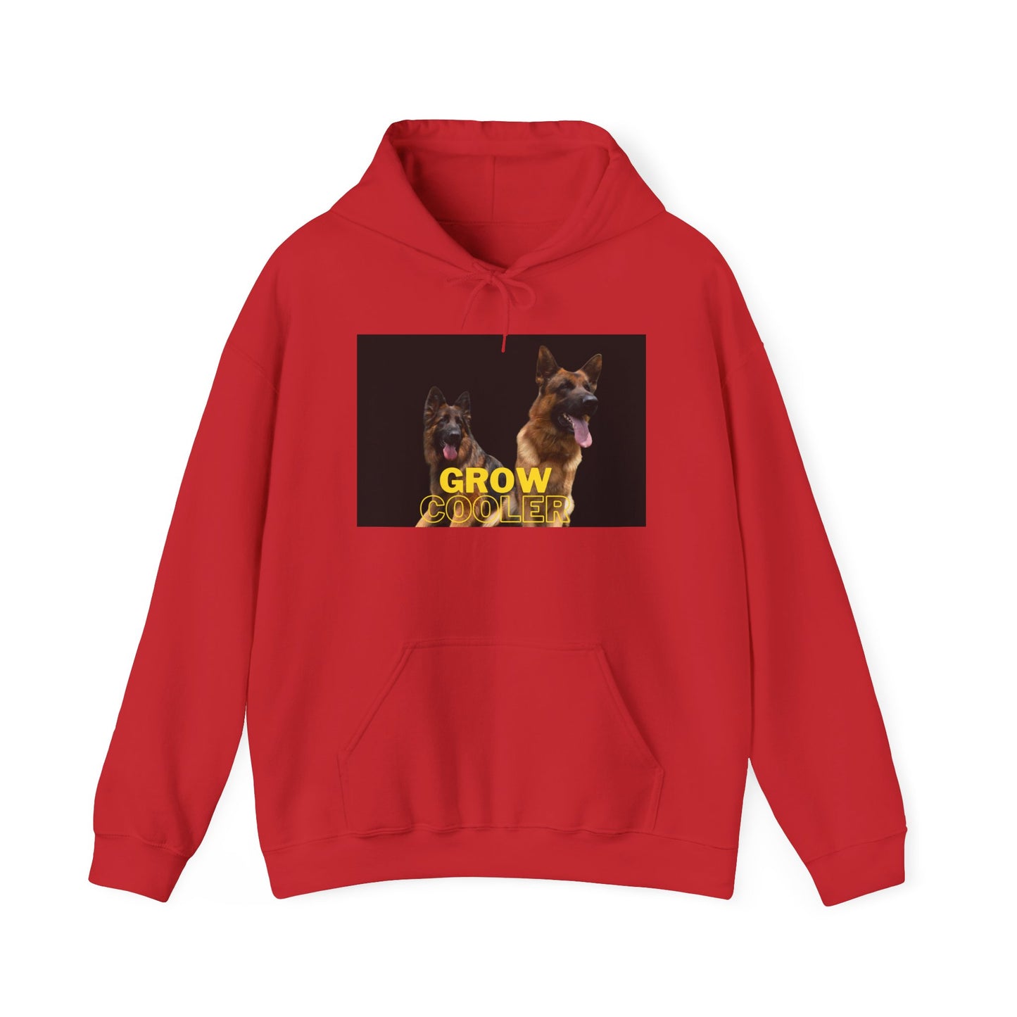 Unisex Dog Lover Hoodie With Two German Shepherds and Caption Grow Cooler