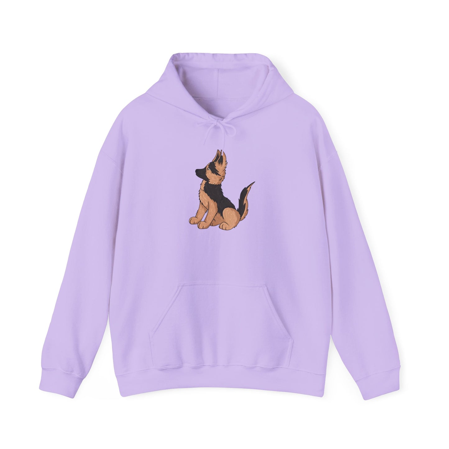 Unisex Dog Lover Hoodie With a Graphic of Cute German Shepherd Puppy Looking Upward