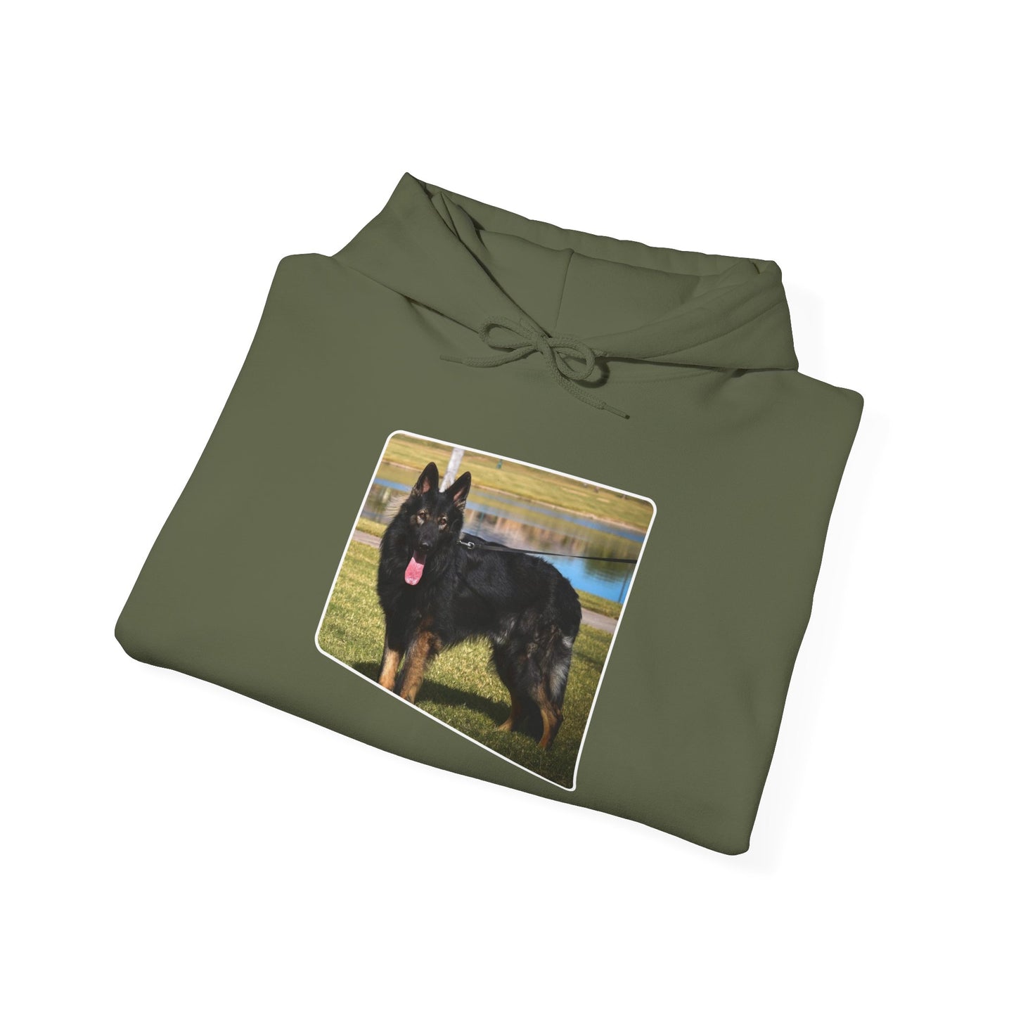 Unisex Dog Lover Hoodie With an Old Fashioned Working Line German Shepherd