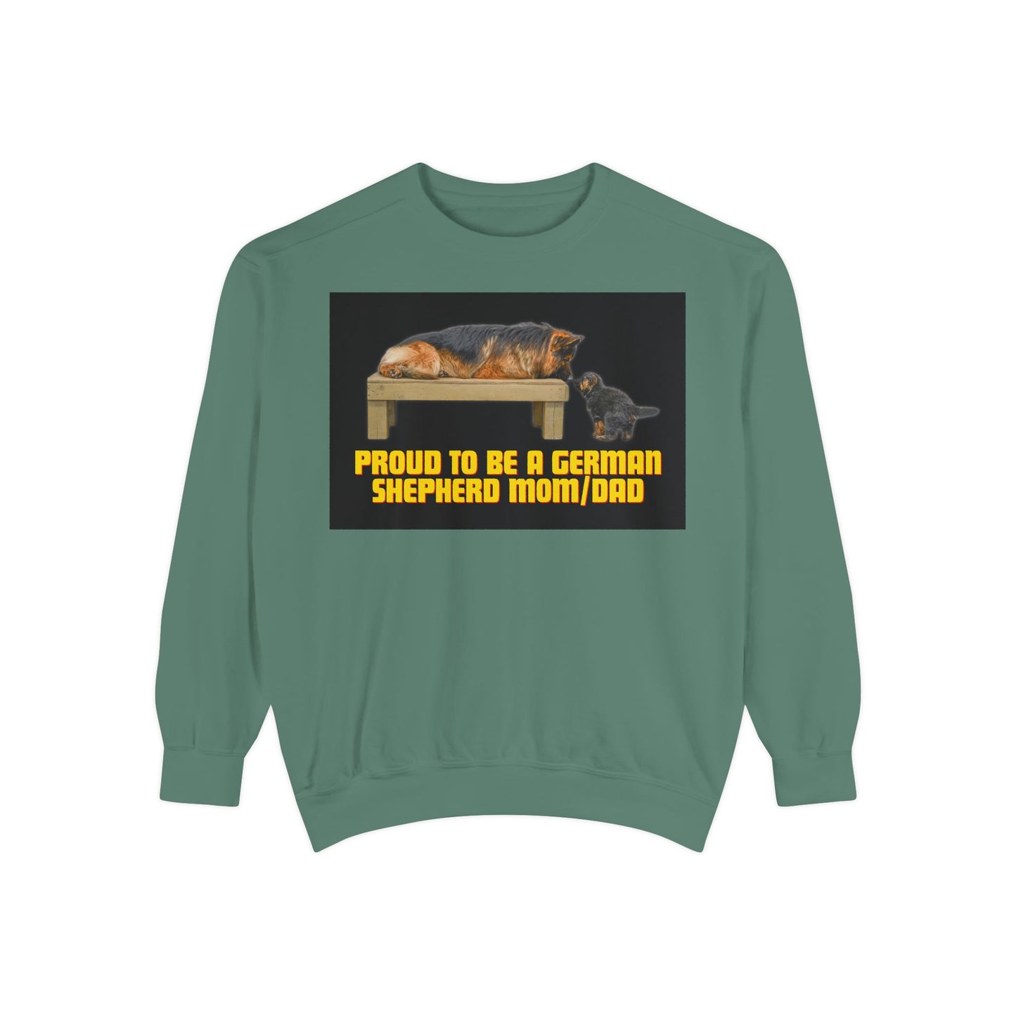 Unisex Proud German Shepherd Mom/Dad Sweatshirt - Garment-Dyed