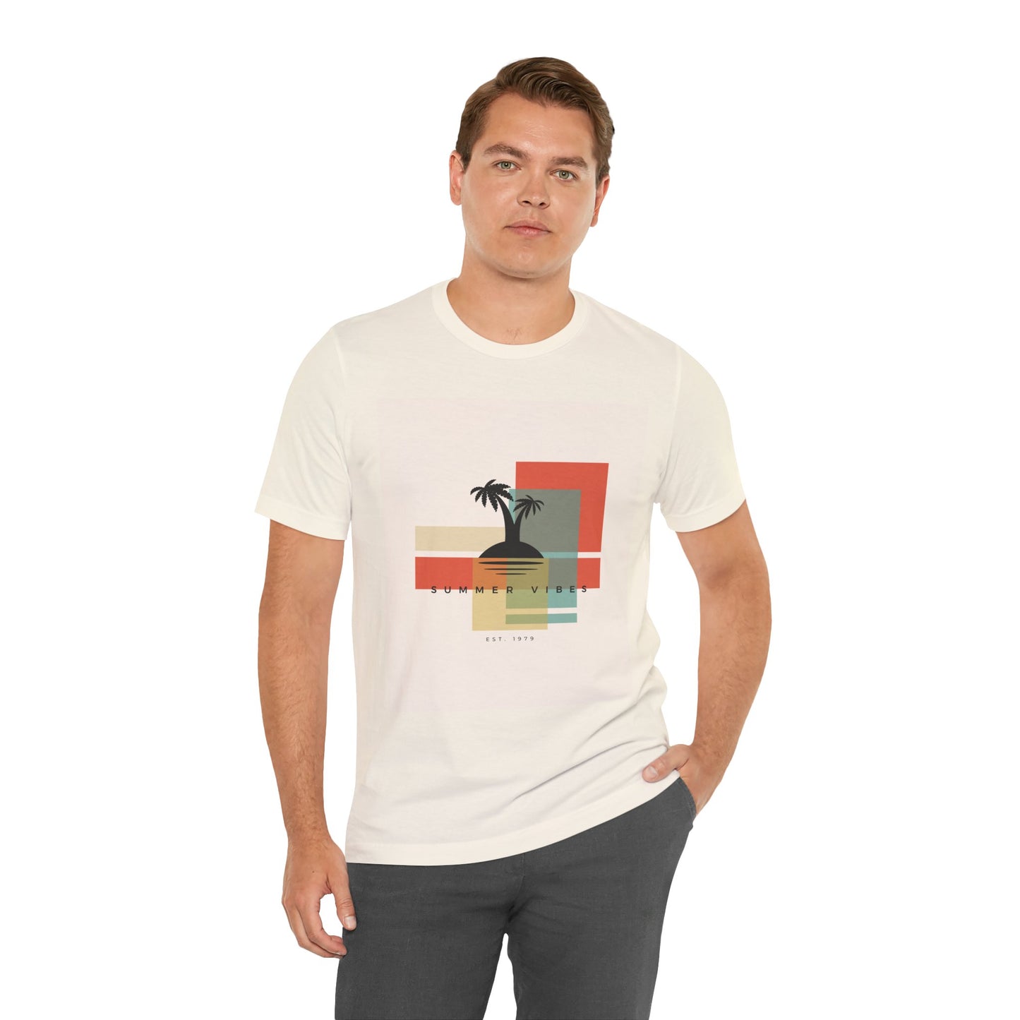 Tropical Sunset Tee, Summer Vibes Shirt, Vacation Outfit, Unisex Graphic Tee, Gift for Beach Lovers, Casual Wear