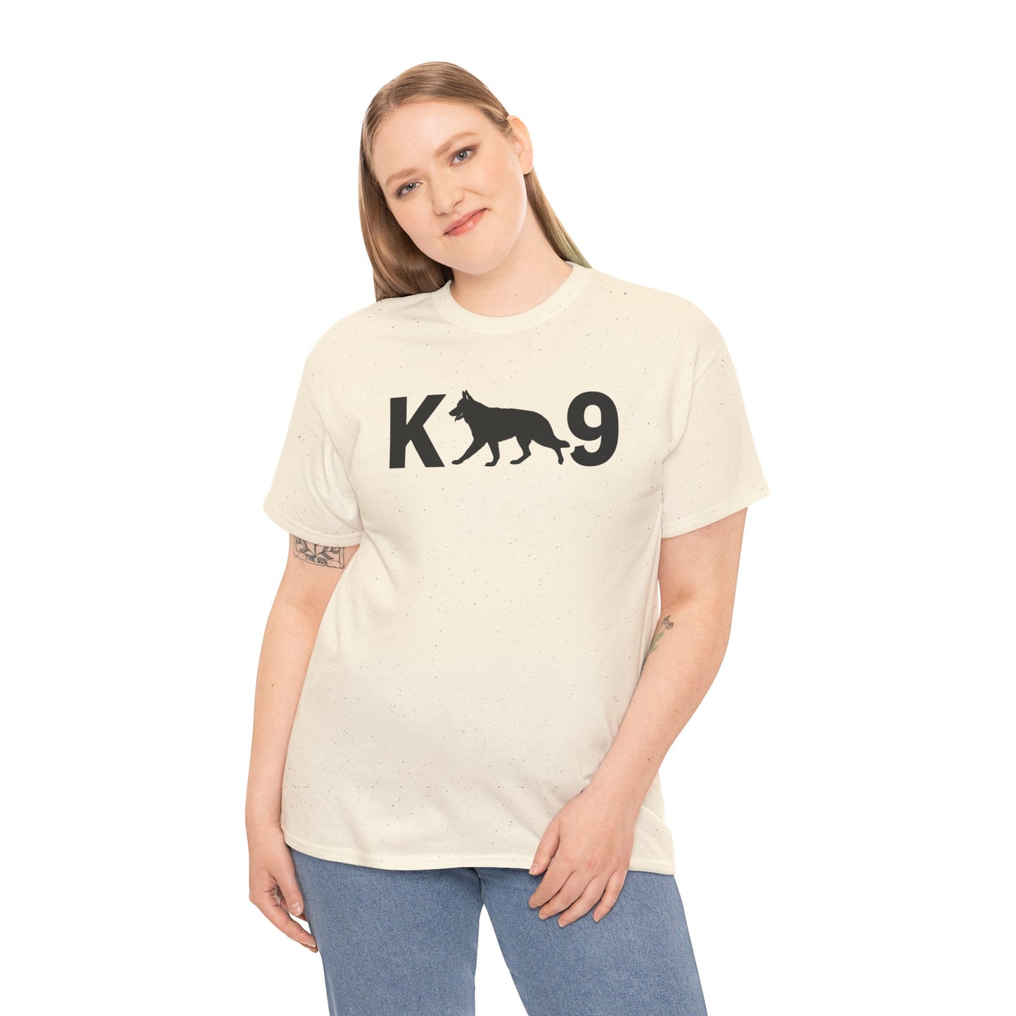 Black German Shepherd K9 Unisex Heavy Cotton Tee - Perfect for Dog Lovers, Pet Owners