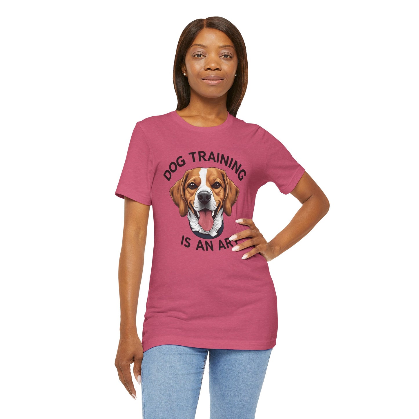Dog Training is An Art Tee - Unisex Jersey Short Sleeve, Gift for Dog Lovers, Training T-Shirt, Dog Owner Apparel, Cute Canine Shirt