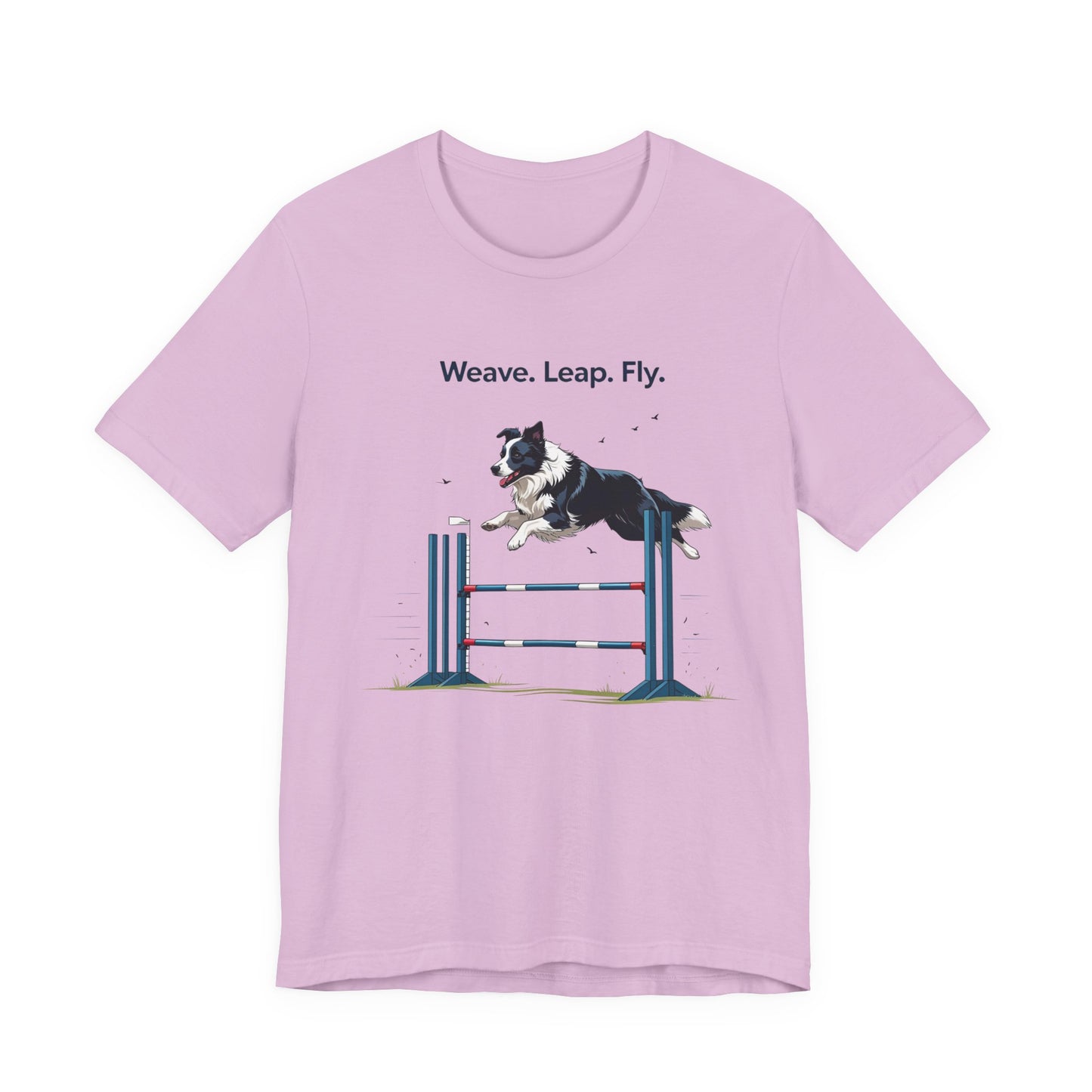 Dog Agility Spirit T-Shirt, Weave Leap Fly Tee, Gifts for Dog Lovers, Pet Enthusiasts, Animal Lovers T-Shirt, Casual Wear, Dog Show Gear