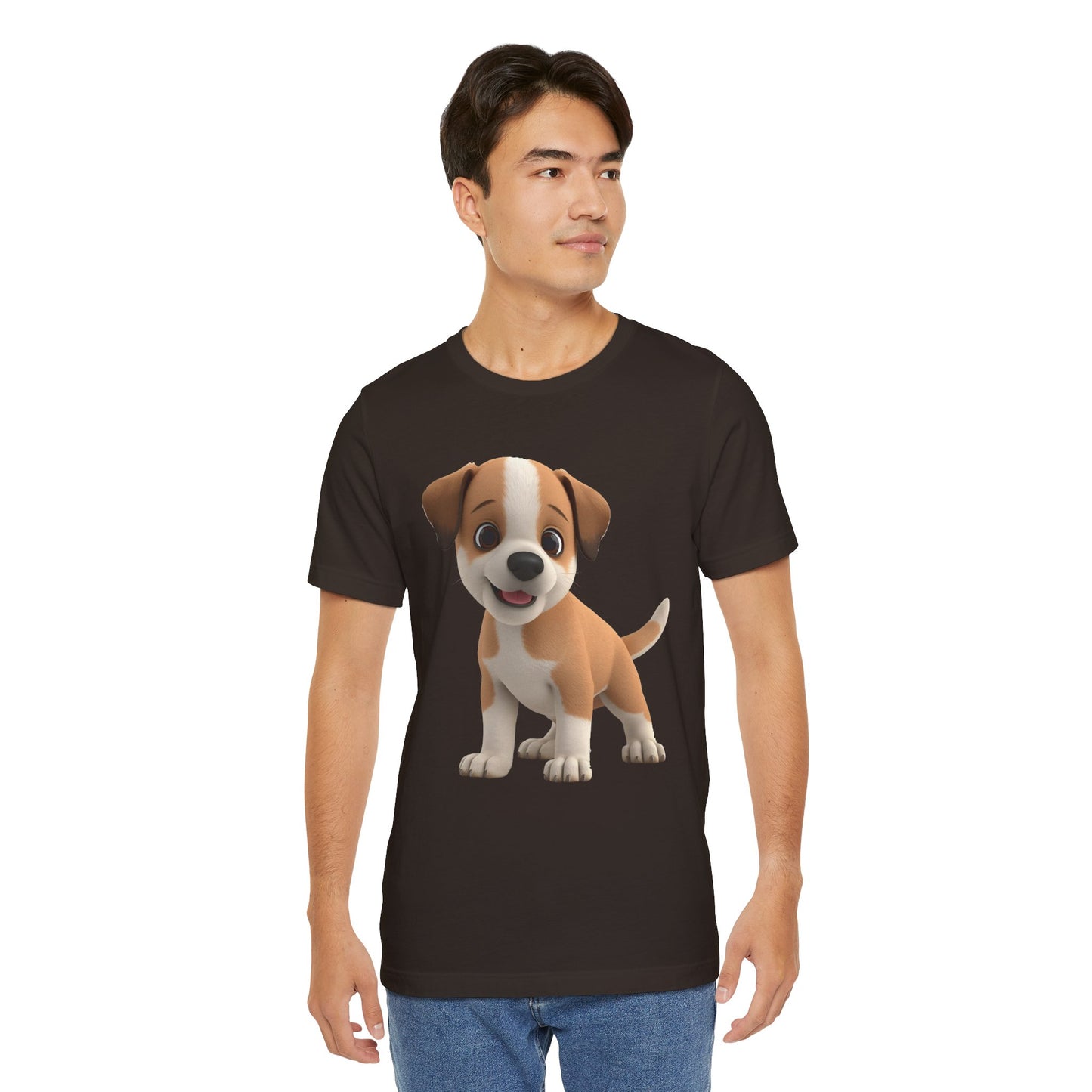 Cute Dog 3D Graphic Tee, Fun Animal Shirt, Dog Lover Gift, Playful Fashion Statement