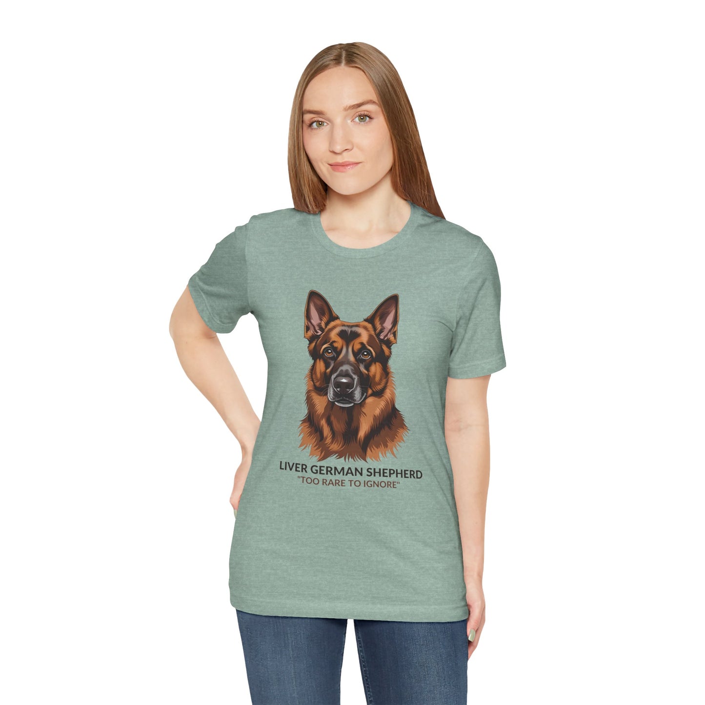 Liver German Shepherd Dog Lover Tee - To Rare To Ignore | Perfect Gift for Pet Owners, Animal Lover Merchandise, Casual Wear, Unique Dog Shirt