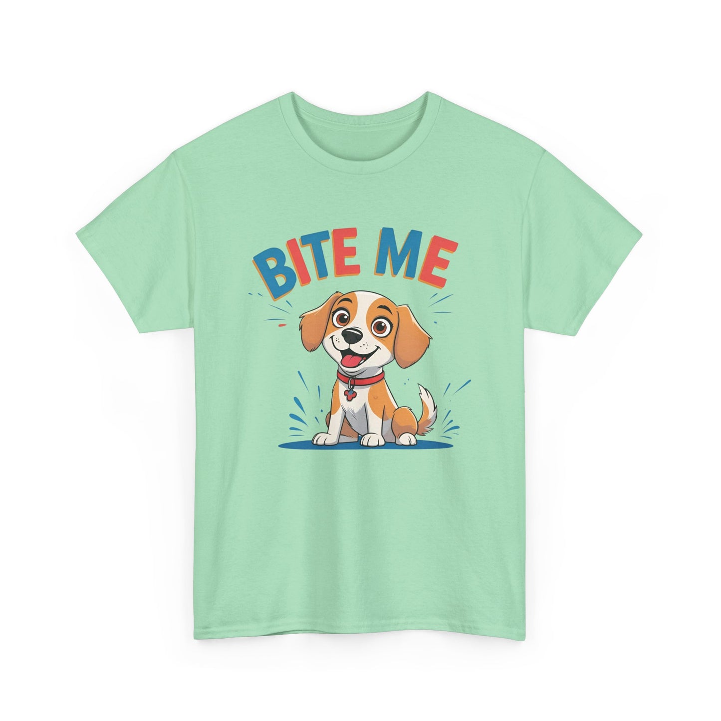 Playful Dog Lover Tee, Bite Me Unisex Cotton T-Shirt for Dog Trainers, Funny Gift for Dog Lovers, Cute Dog Apparel