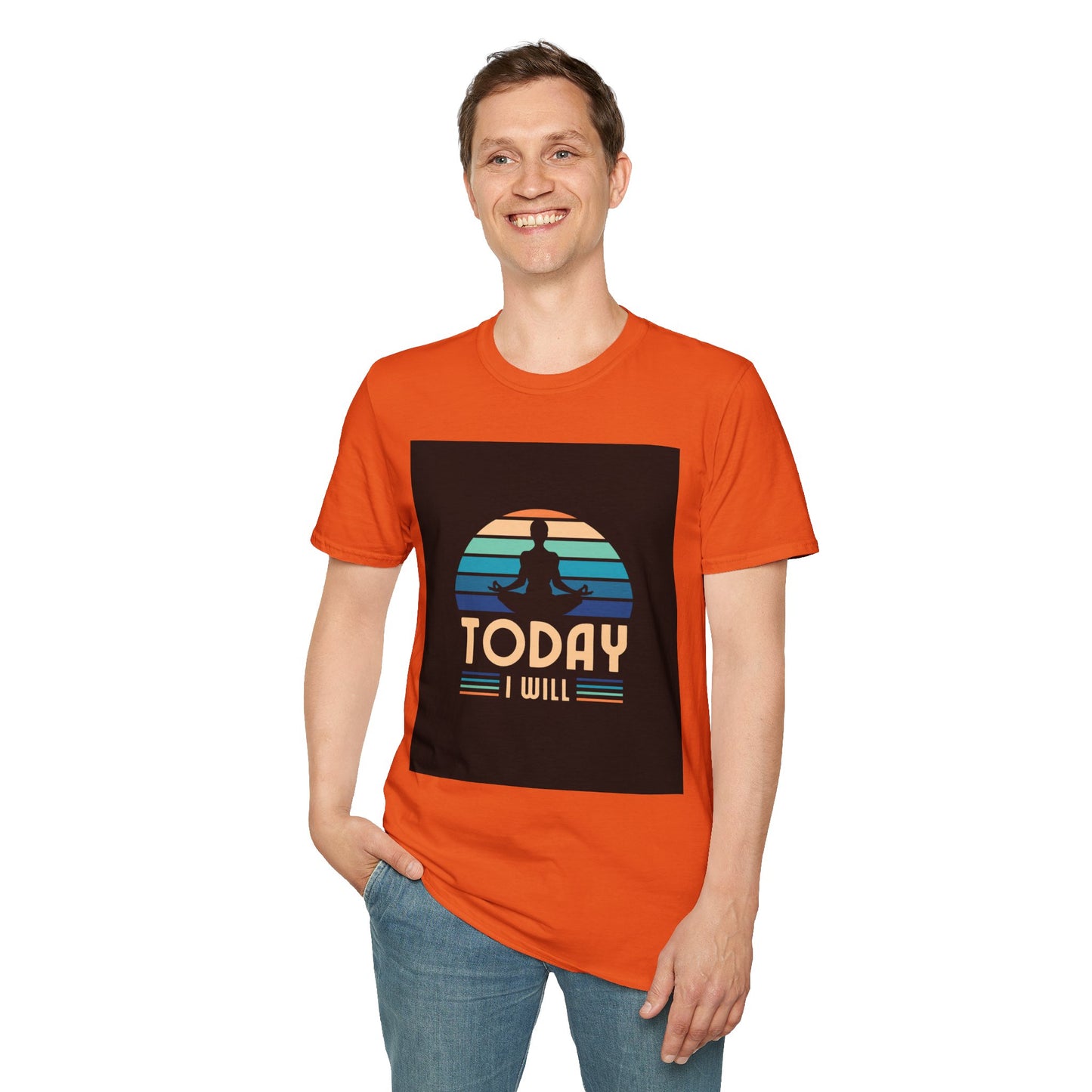 Mindfulness Motivation Unisex T-Shirt, Positive Quote Today I Will Shirt, Inspirational Graphic Tee, Yoga Apparel, Gift for Meditation Lovers