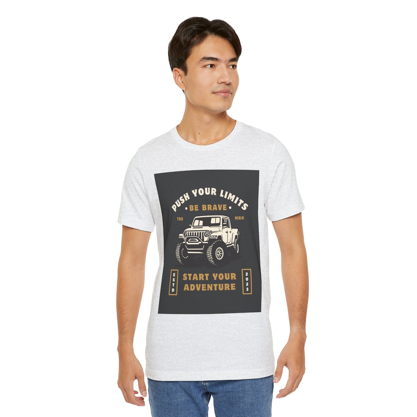 Push Your Limits Adventure-Inspiring Unisex Jersey Tee, Outdoor Shirt, Motivational T-Shirt, Gift for Adventurers, Hiking Apparel, Travel Tee