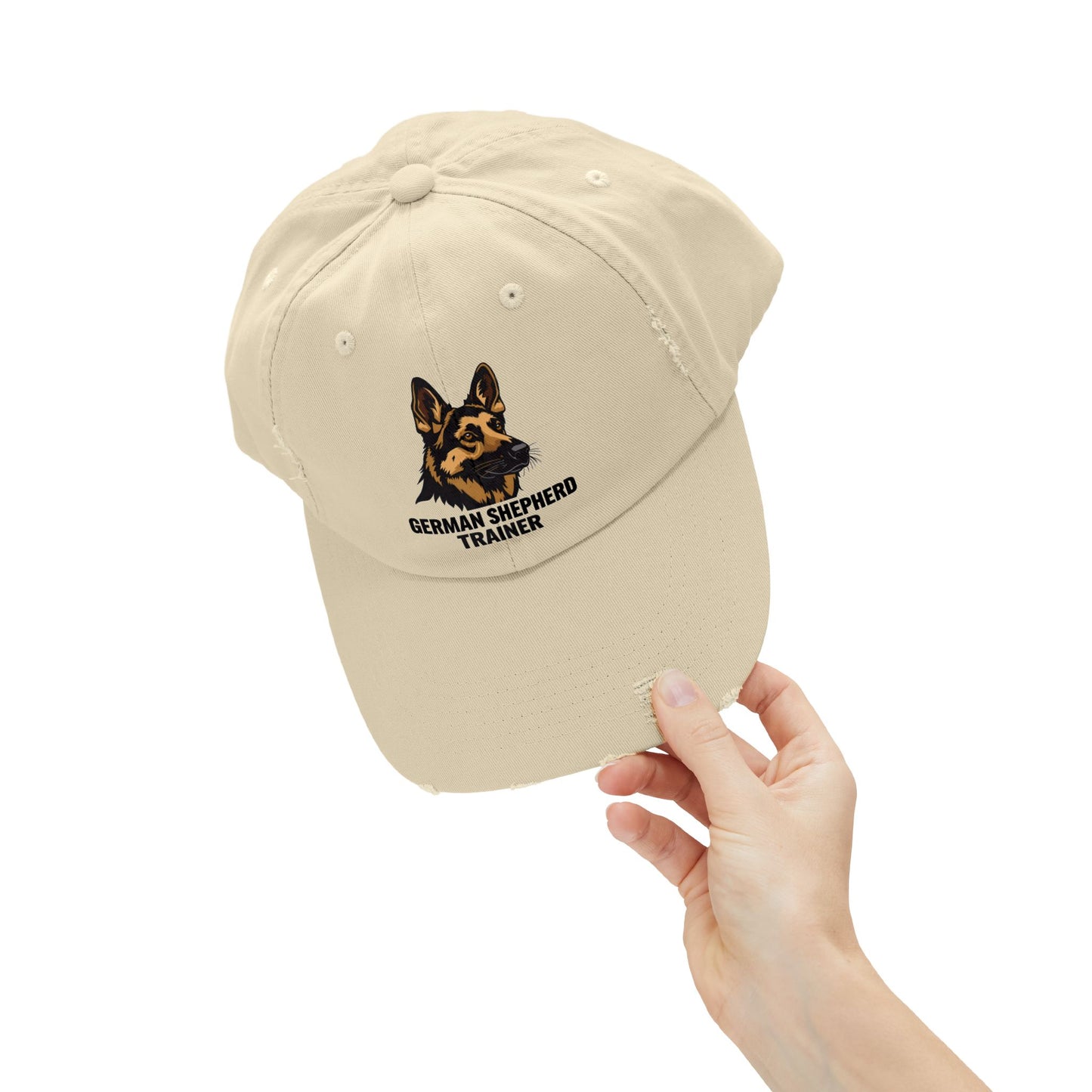 German Shepherd Trainer Cap | Distressed Hat for Dog Lovers | Perfect Gift for Pet Trainers