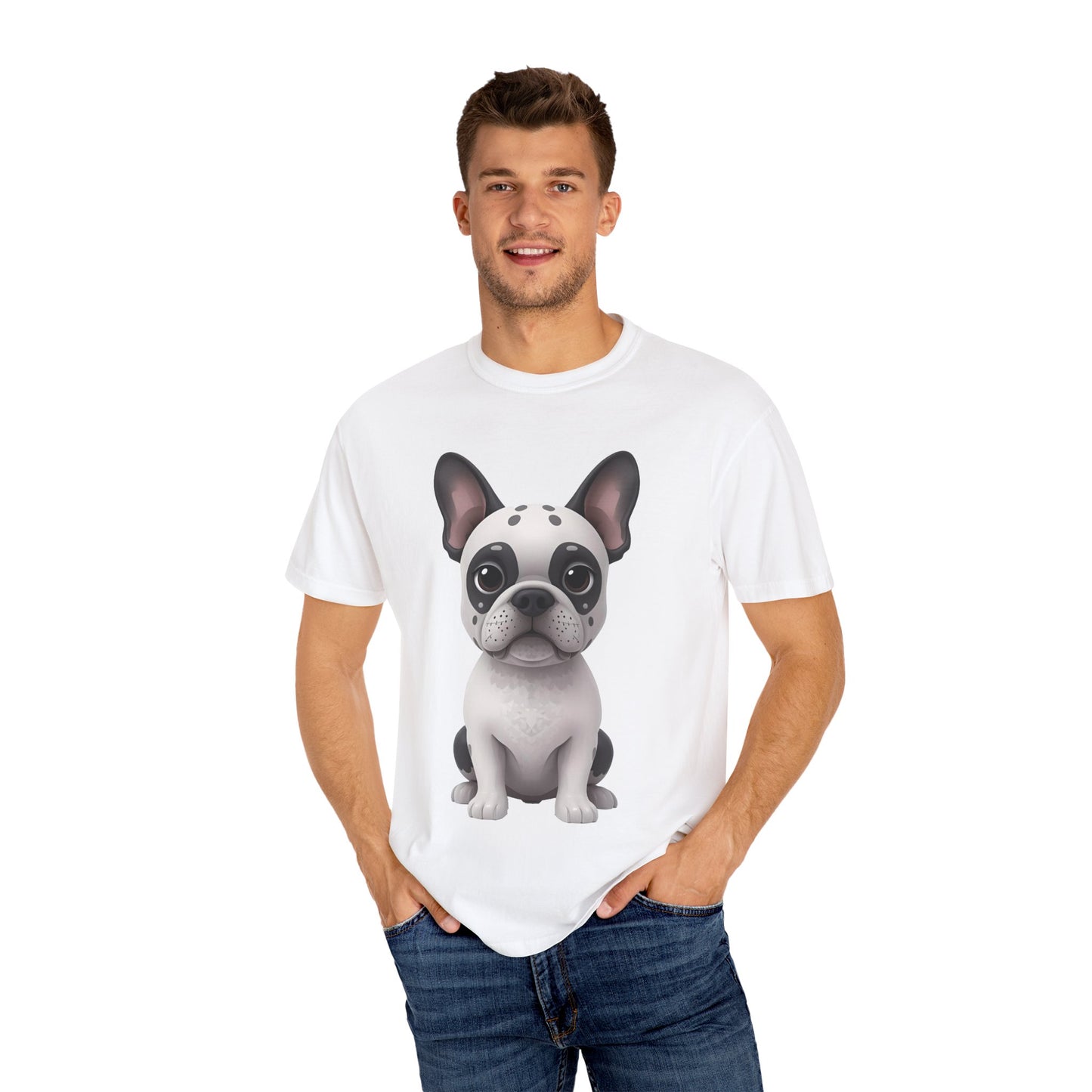 Cute 3D Design French Bulldog Unisex T-shirt, Animal Lover Gift