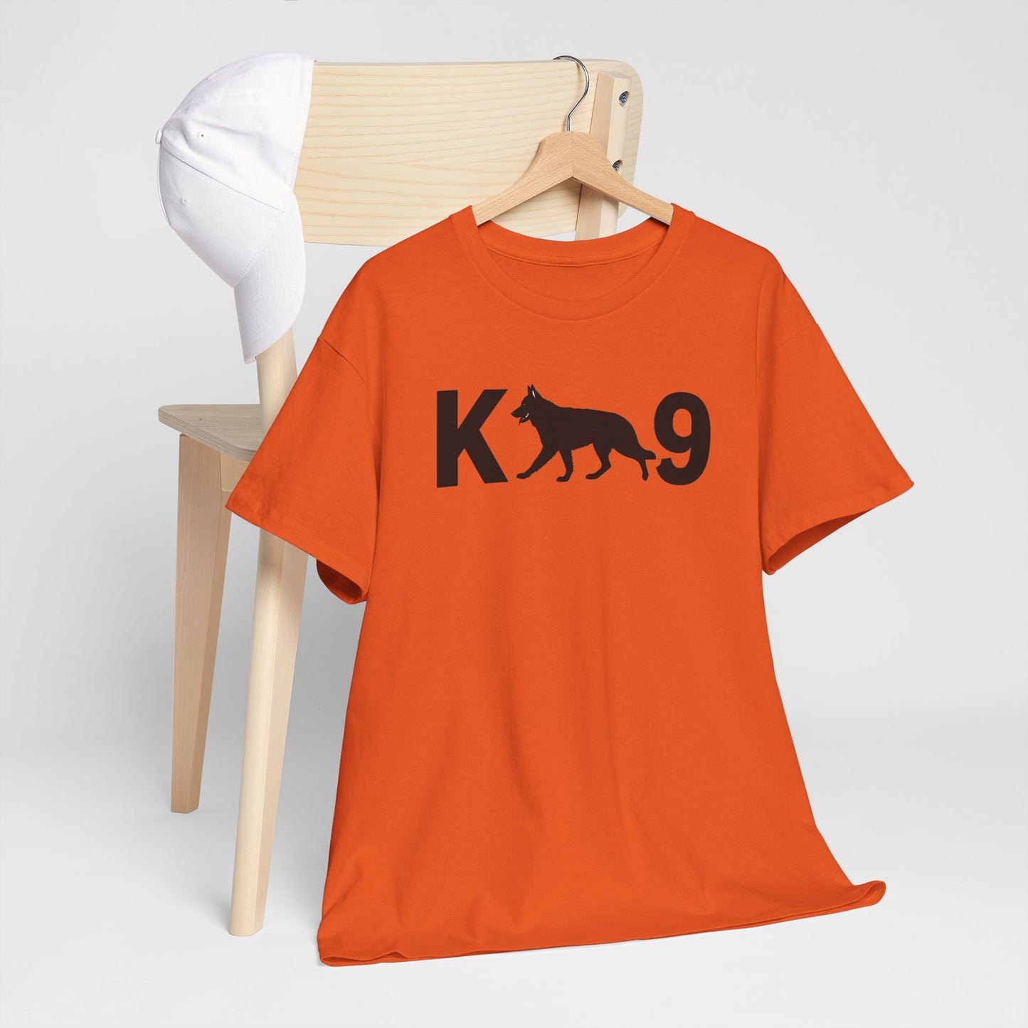Black German Shepherd K9 Unisex Heavy Cotton Tee - Perfect for Dog Lovers, Pet Owners