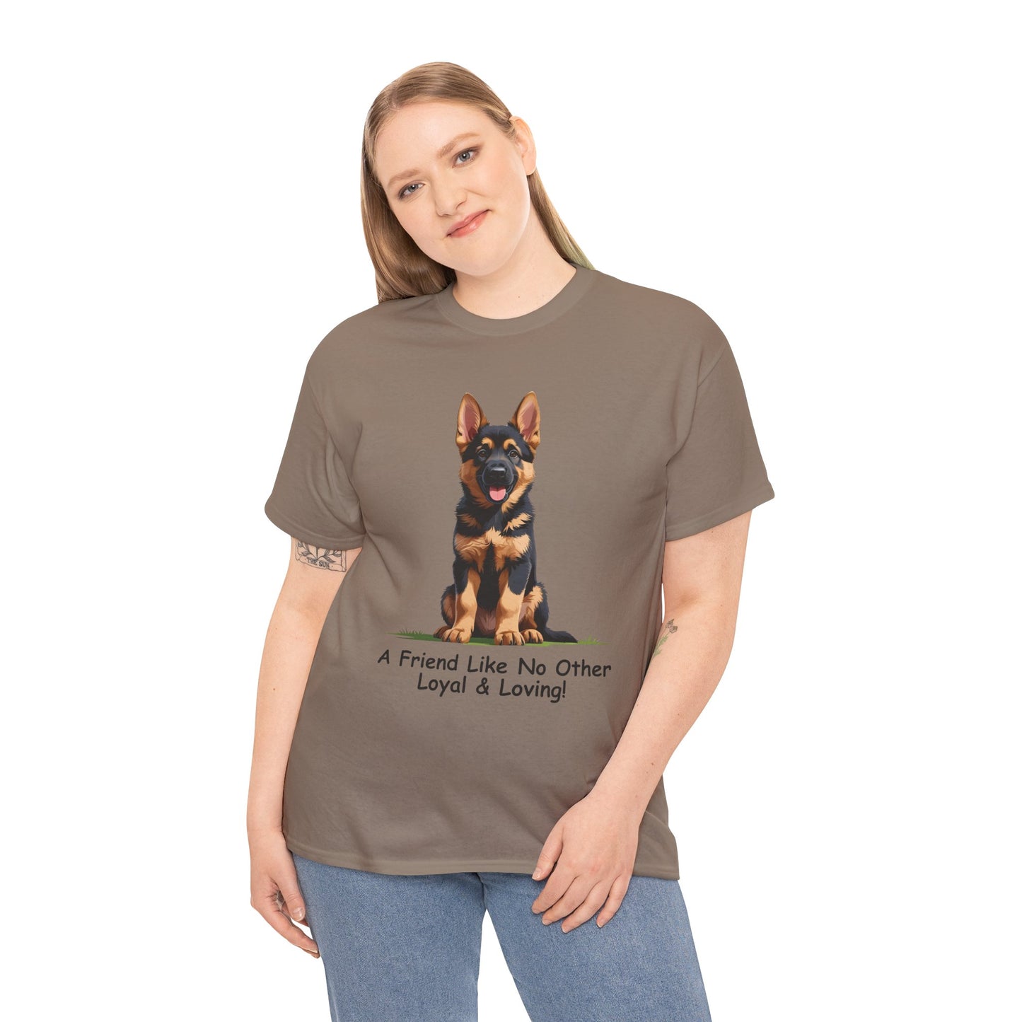 Adorable German Shepherd Puppy Lover Tee: A Friend Like No Other, Dog Owner Gift, Dog Mom Shirt, Gifts for Animal Lovers, Unisex Cotton T-shirt