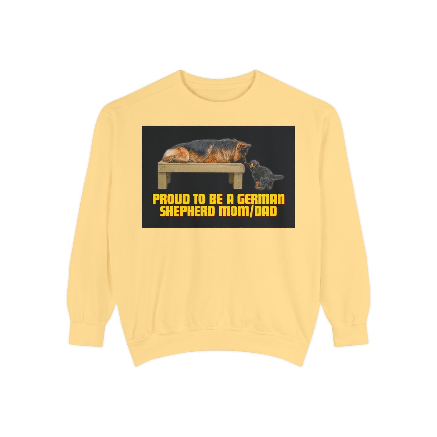 Unisex Proud German Shepherd Mom/Dad Sweatshirt - Garment-Dyed
