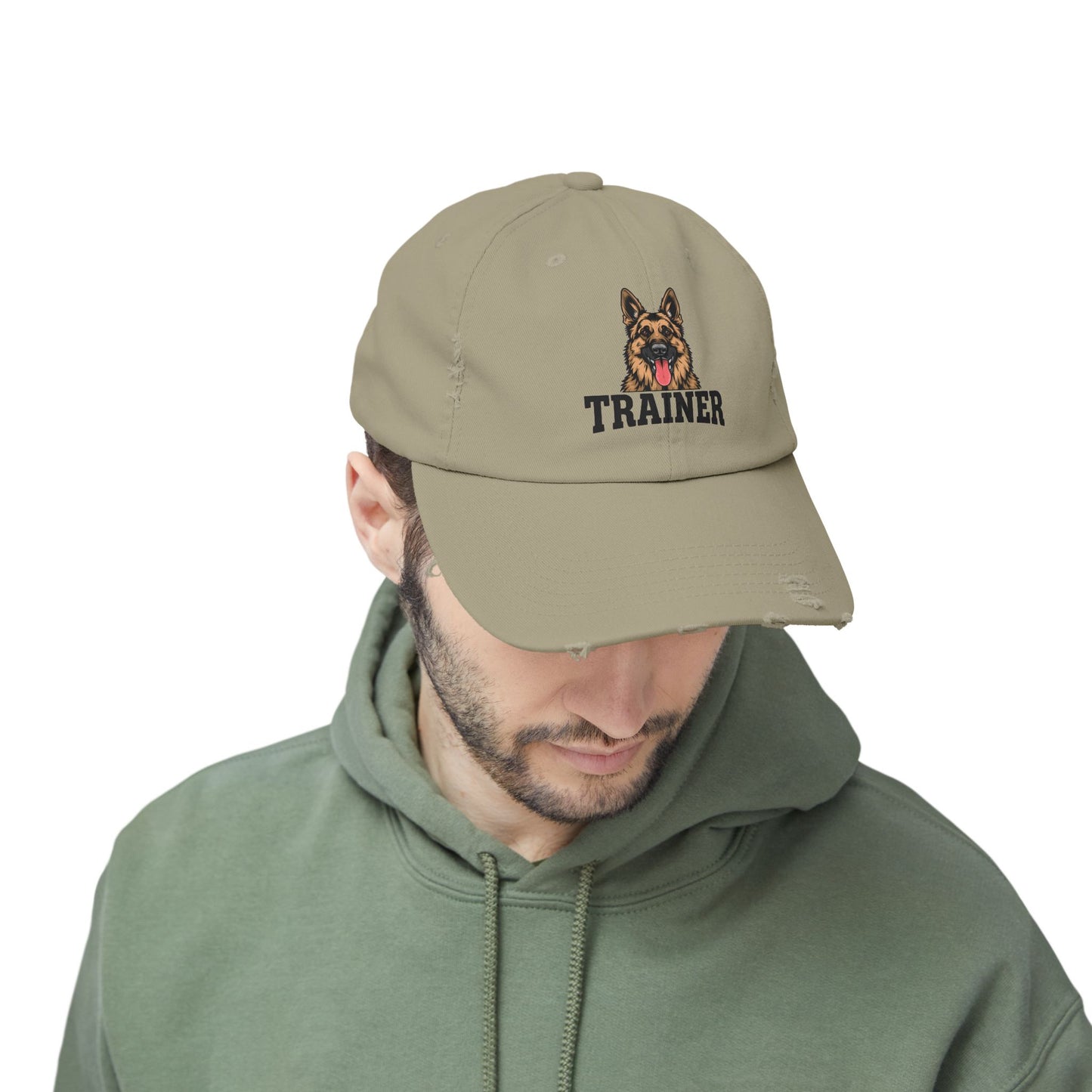 Unisex German Shepherd Trainer Cap, Distressed Hat for Dog Lovers, Perfect Gift for Trainers