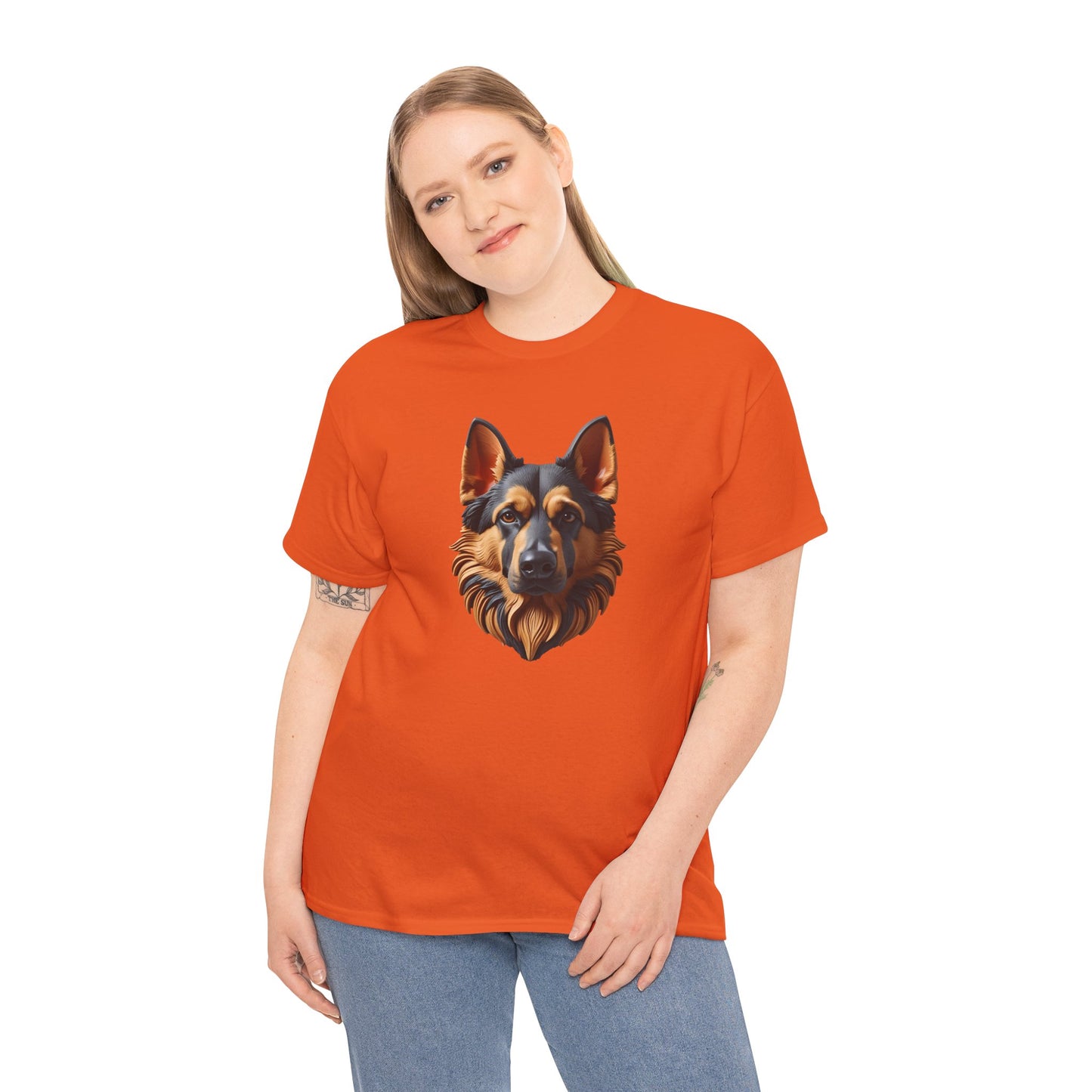 German Shepherd Lover Tee With 3D Design, Unisex Cotton Shirt, Dog T-Shirt, Pet Lovers Gift, Animal Enthusiast Apparel
