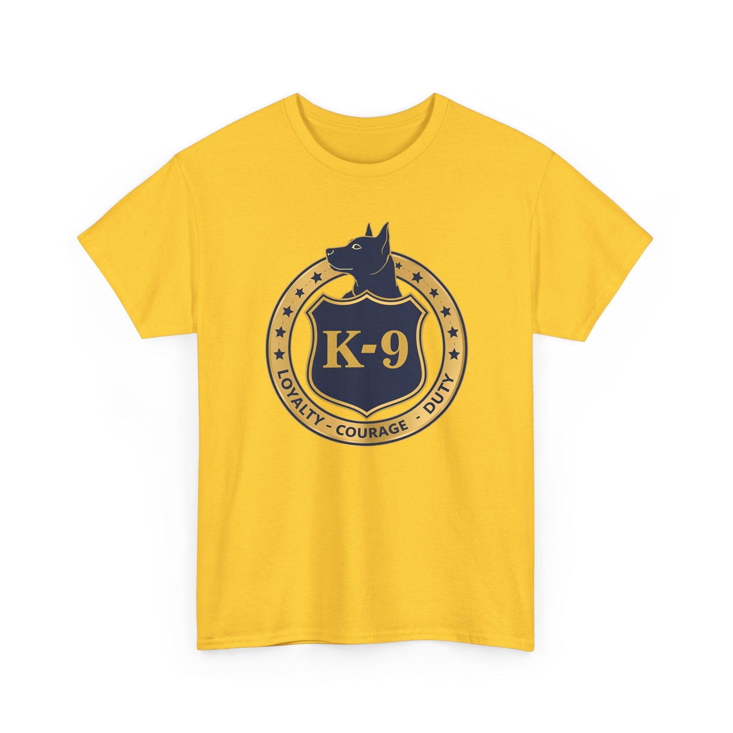 K-9 Police Unisex Heavy Cotton Tee - Loyalty Courage Duty | Dog Lover Gift, Law Enforcement Apparel, Dog Training Shirt