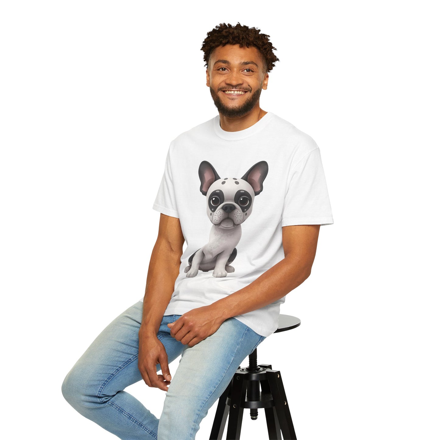 Cute 3D Design French Bulldog Unisex T-shirt, Animal Lover Gift
