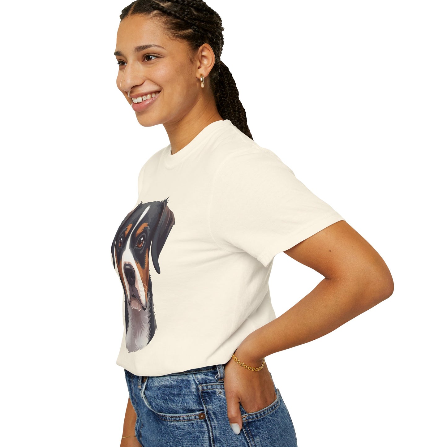 Unisex Tricolor Dog's 3D Design T-Shirt, Gift for Dog Owners, Animal Lover Apparel