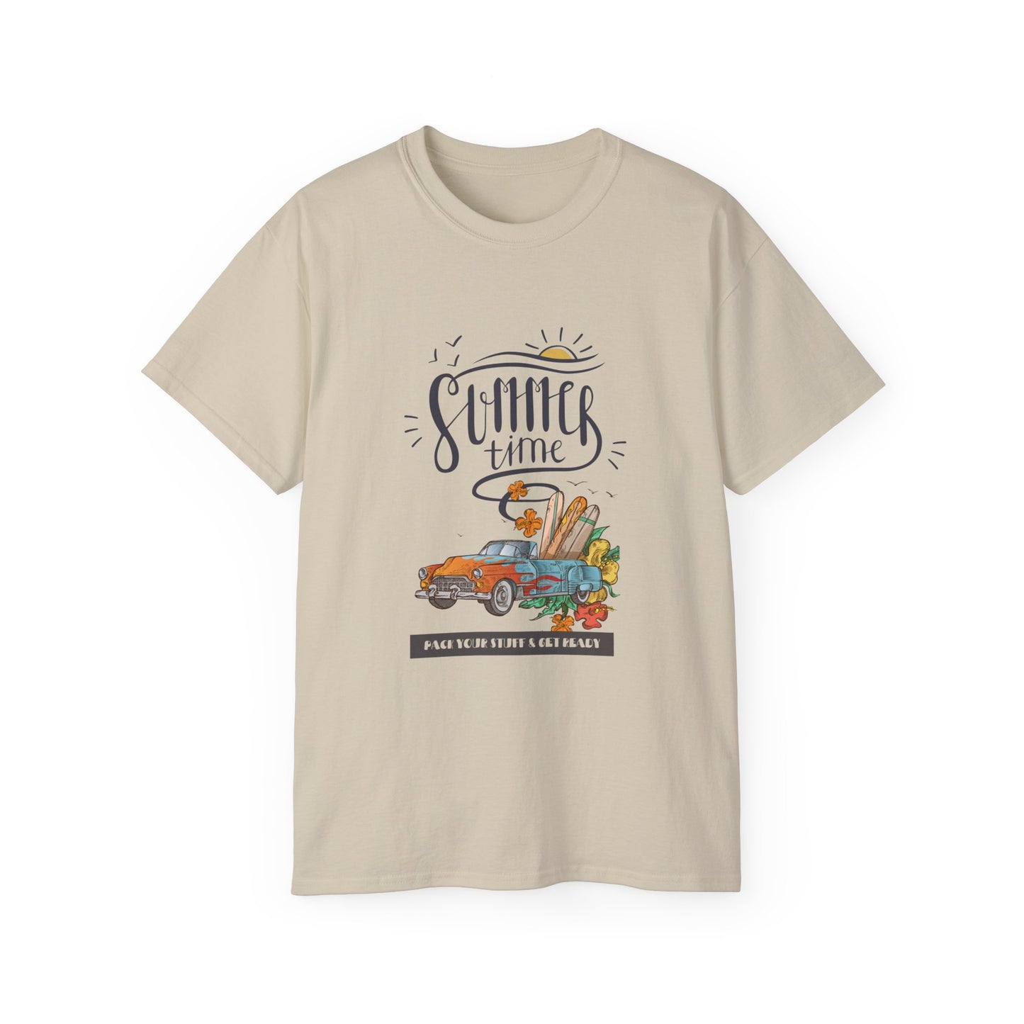 Summer Times Vintage Graphic Tee, Casual Summer Shirt, Beach Day Outfit, Gift for Travel Lovers, Unisex Cotton T-Shirt