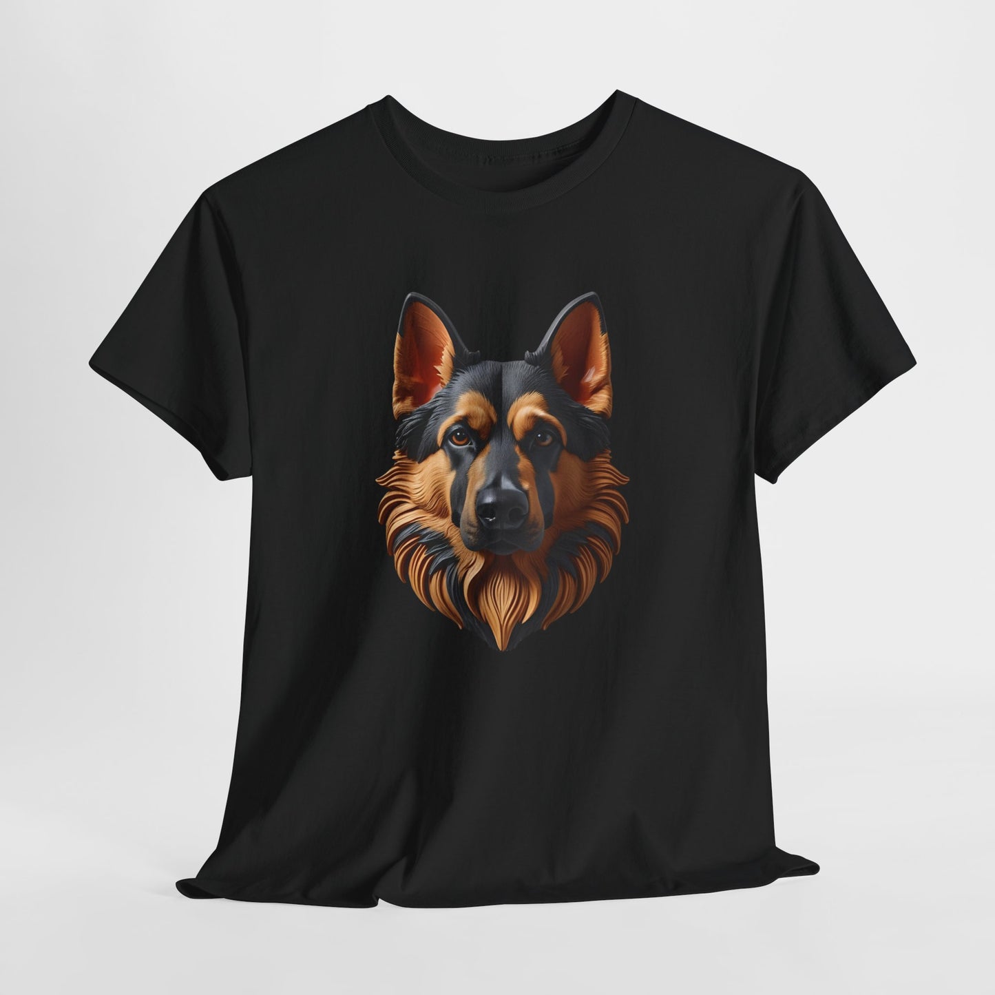 German Shepherd Lover Tee With 3D Design, Unisex Cotton Shirt, Dog T-Shirt, Pet Lovers Gift, Animal Enthusiast Apparel
