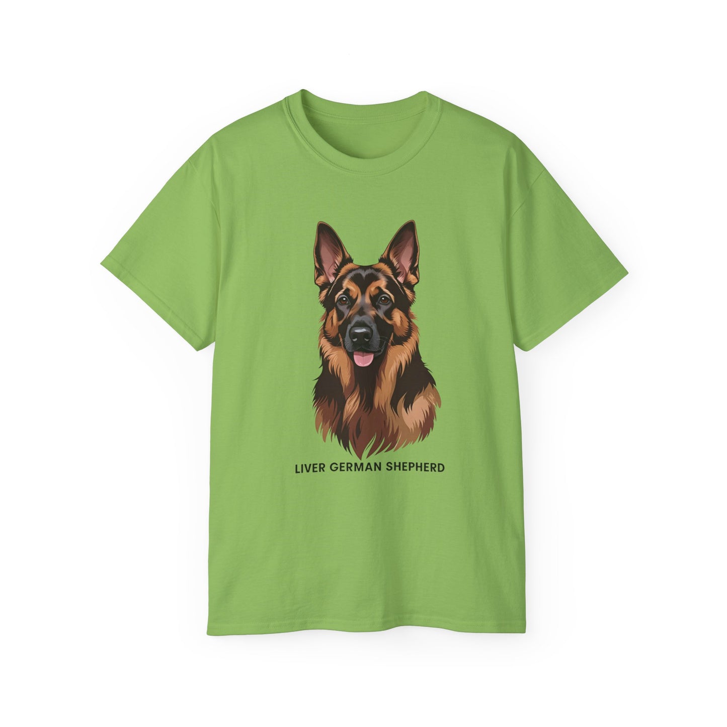 Liver German Shepherd Tee, Dog Lover Shirt, Pet Owner Gift, Animal Print T-Shirt, Unisex Graphic Tee, Birthday Present for Dog Lovers