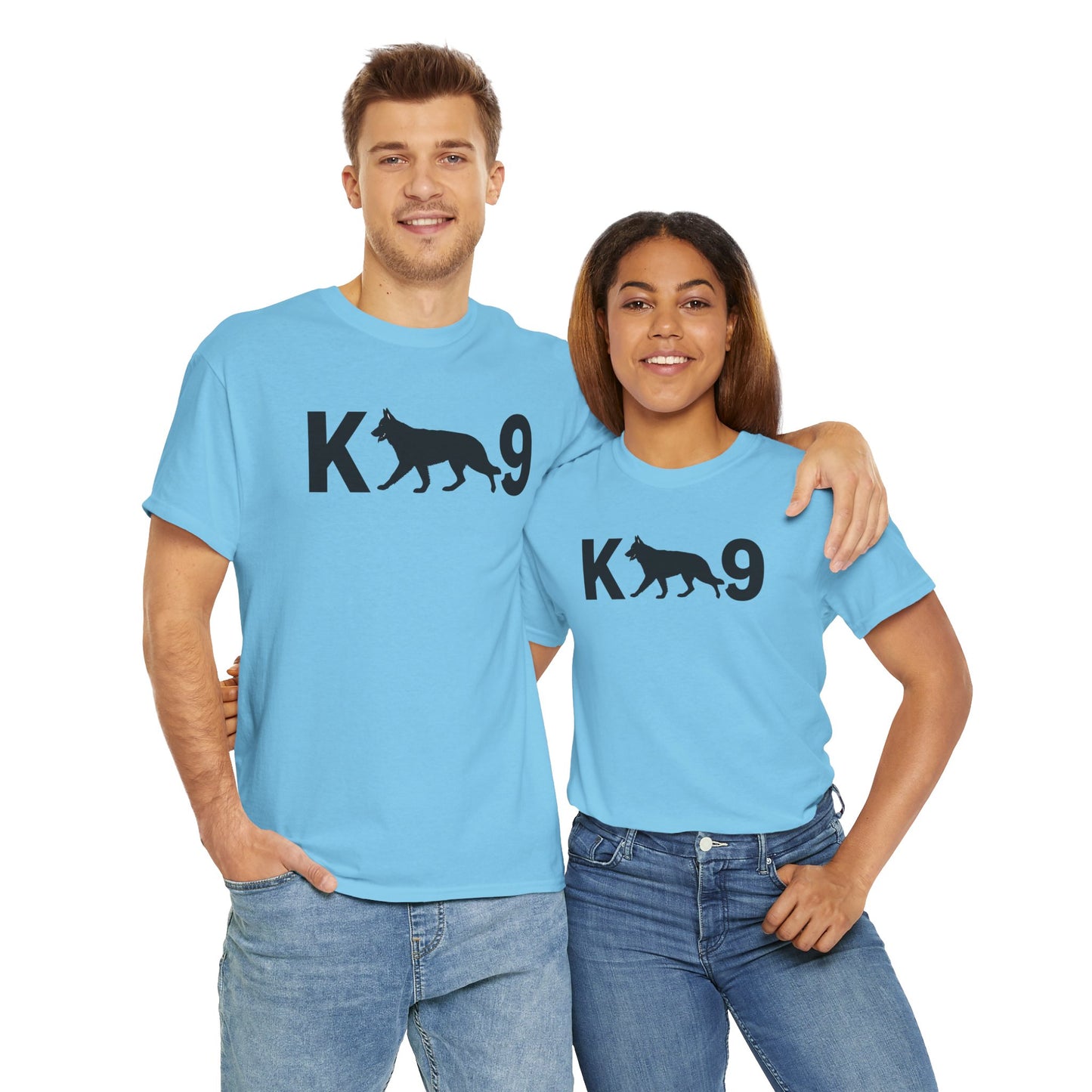 Black German Shepherd K9 Unisex Heavy Cotton Tee - Perfect for Dog Lovers, Pet Owners