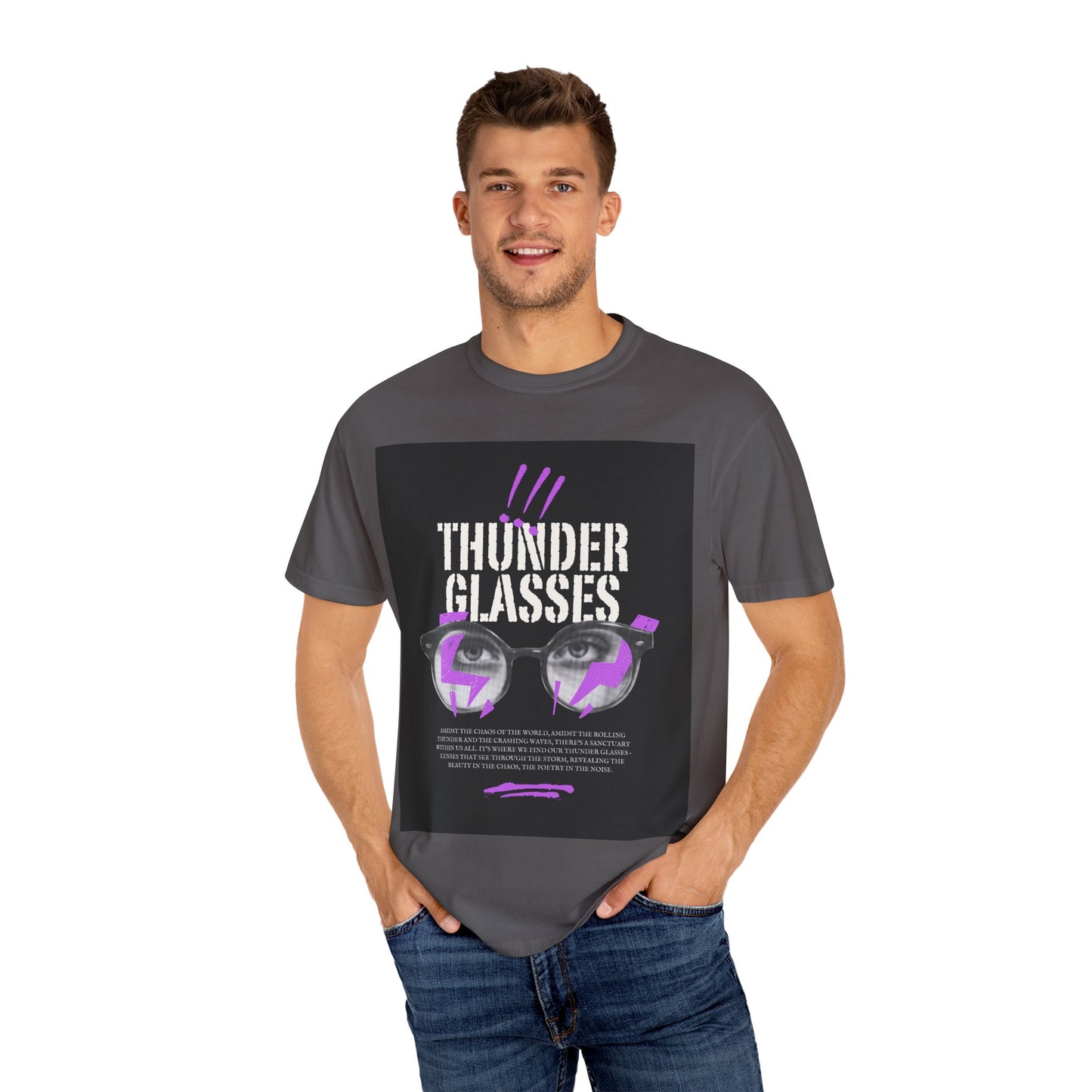 Thunder Glasses Unisex T-Shirt | Retro Graphic Tee for Music Lovers, Gift for Birthdays, Festivals, Unisex Style, Casual Wear