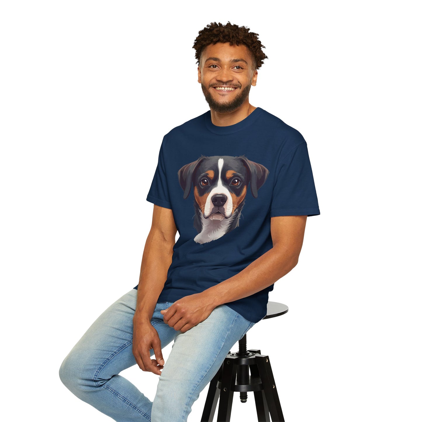 Unisex Tricolor Dog's 3D Design T-Shirt, Gift for Dog Owners, Animal Lover Apparel