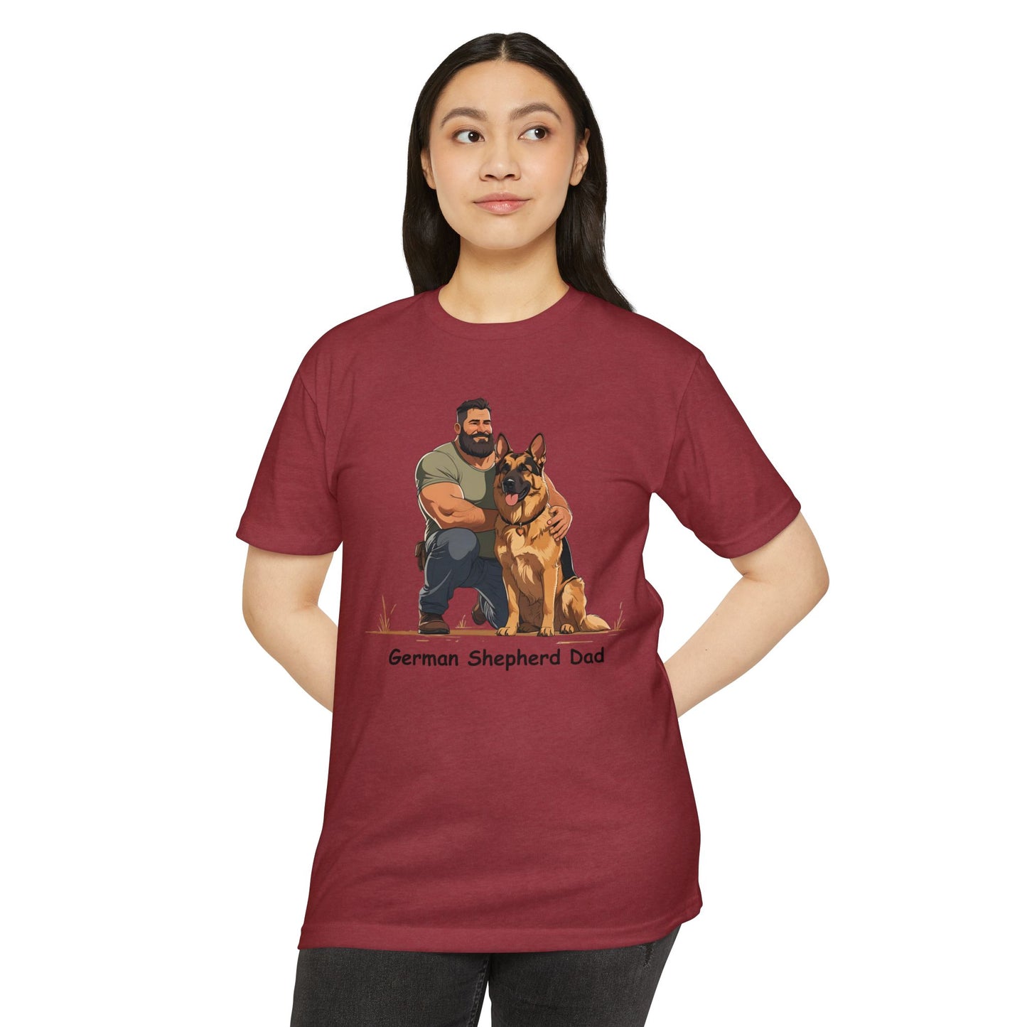 German Shepherd Dad Unisex T-Shirt, Dog Lover Shirt, Pet Owner Gift, Father's Day Tee, Animal Rescue Support