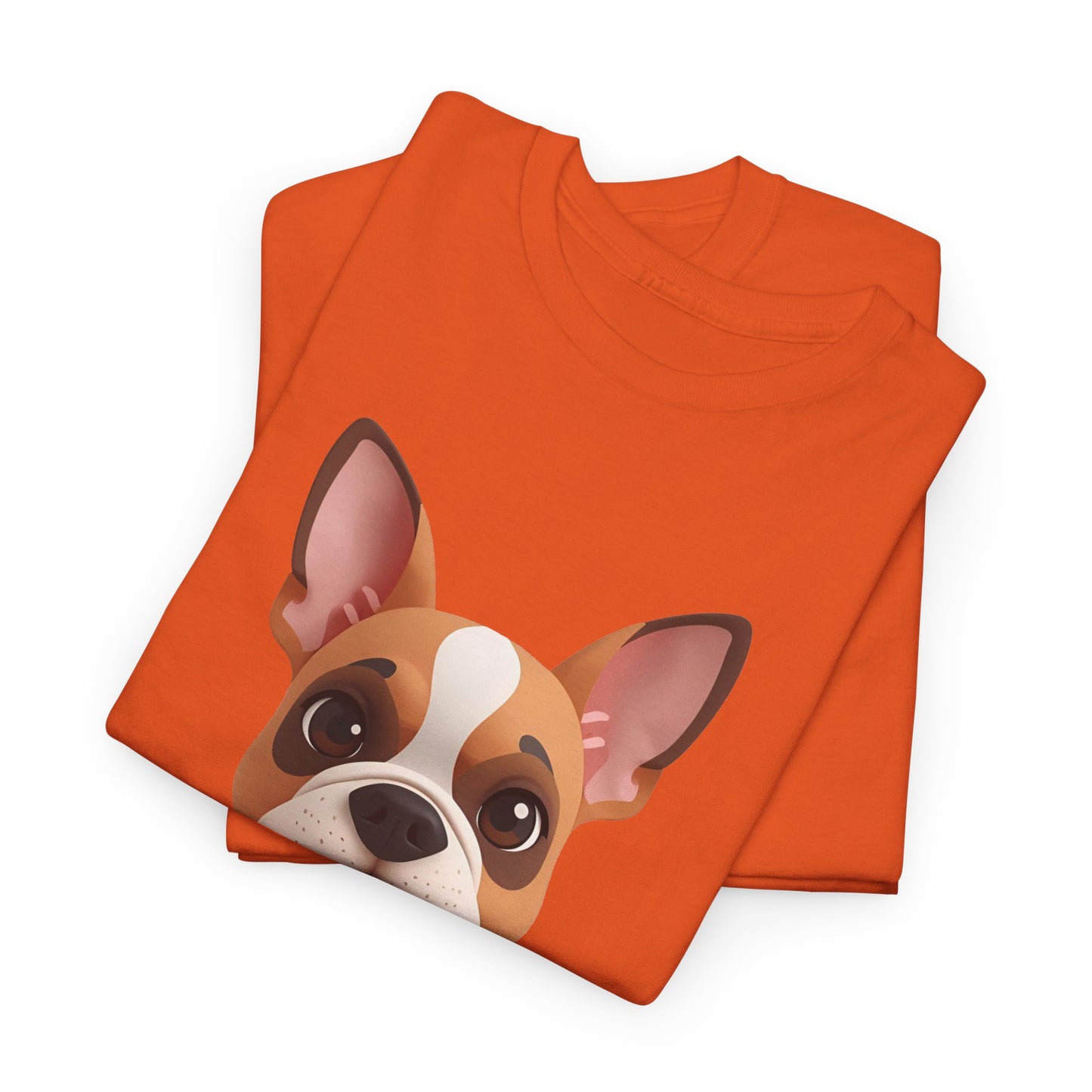 Cute 3D French Bulldog T-Shirt Unisex Heavy Cotton Tee, Dog Lover Gift