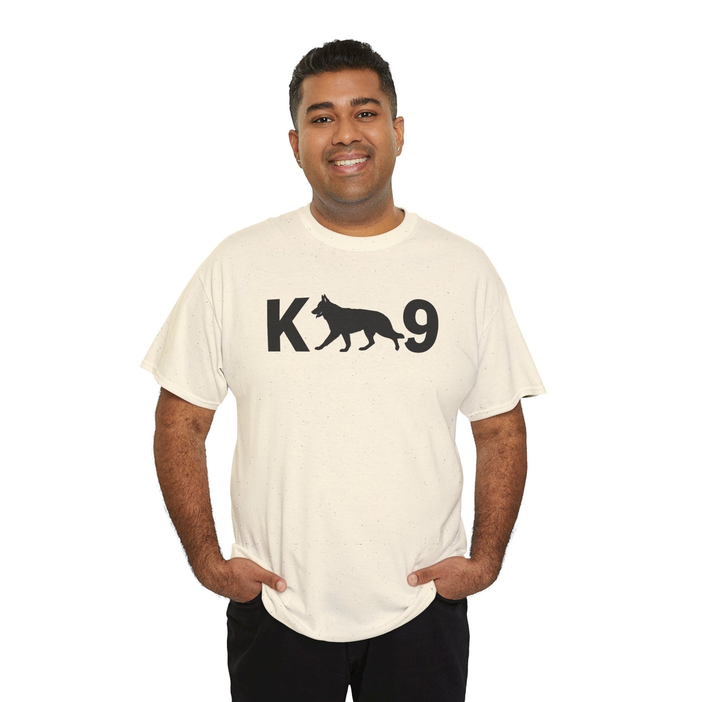 Black German Shepherd K9 Unisex Heavy Cotton Tee - Perfect for Dog Lovers, Pet Owners