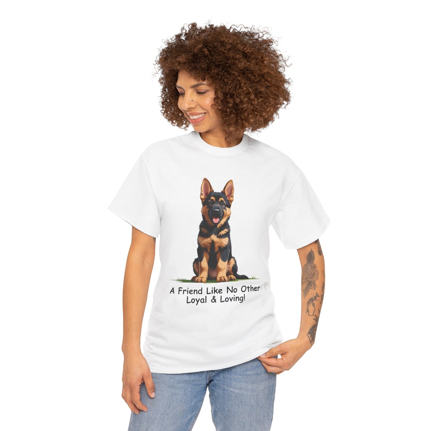 Adorable German Shepherd Puppy Lover Tee: A Friend Like No Other, Dog Owner Gift, Dog Mom Shirt, Gifts for Animal Lovers, Unisex Cotton T-shirt